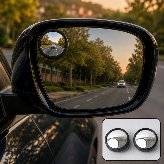 Car Blind Spot Mirror – HD Convex Frameless (2-Pack) | Velvet Wheels