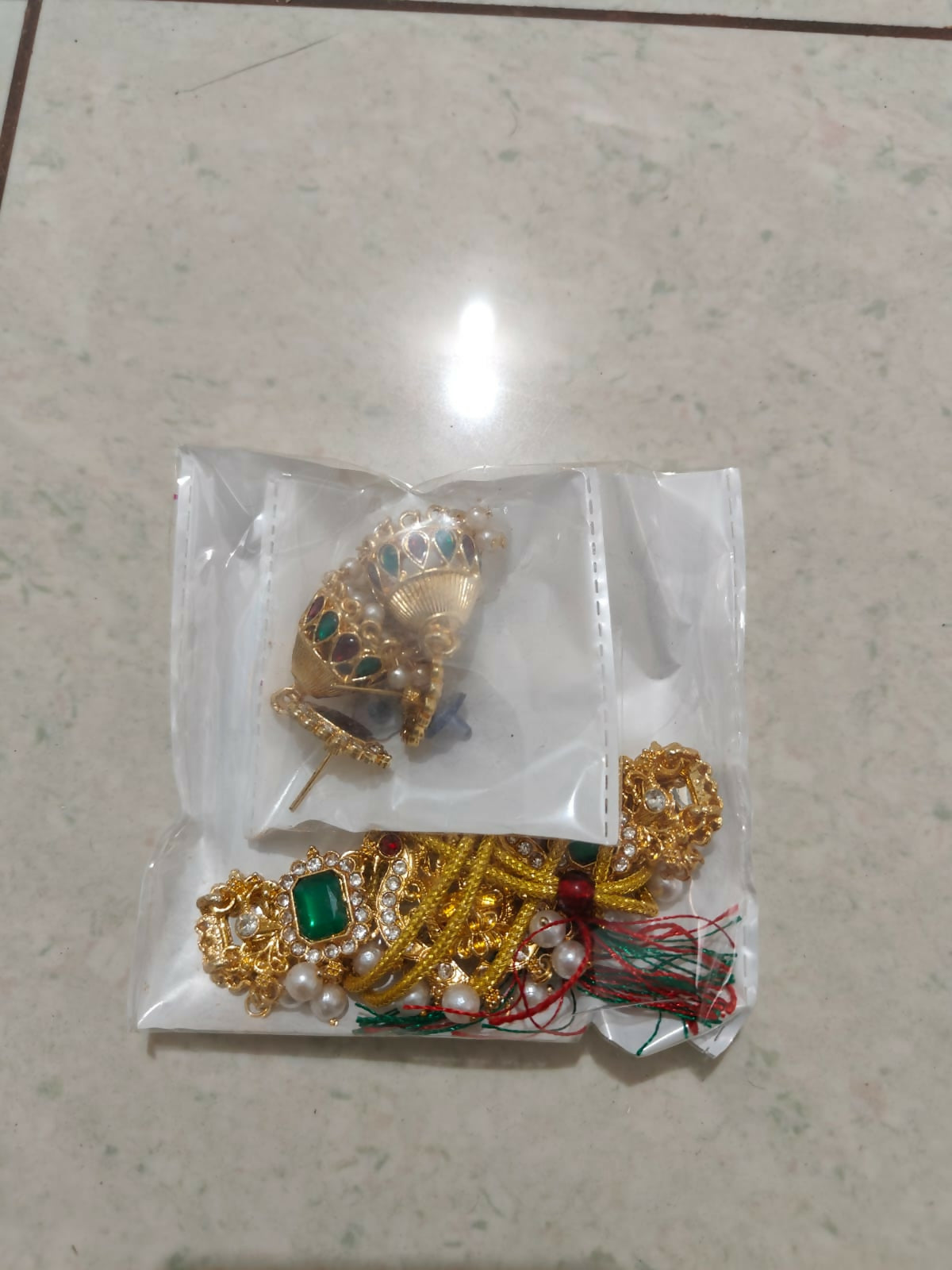 traditional Gold-Plated Lakshmi Temple Choker Set with Jhumkas