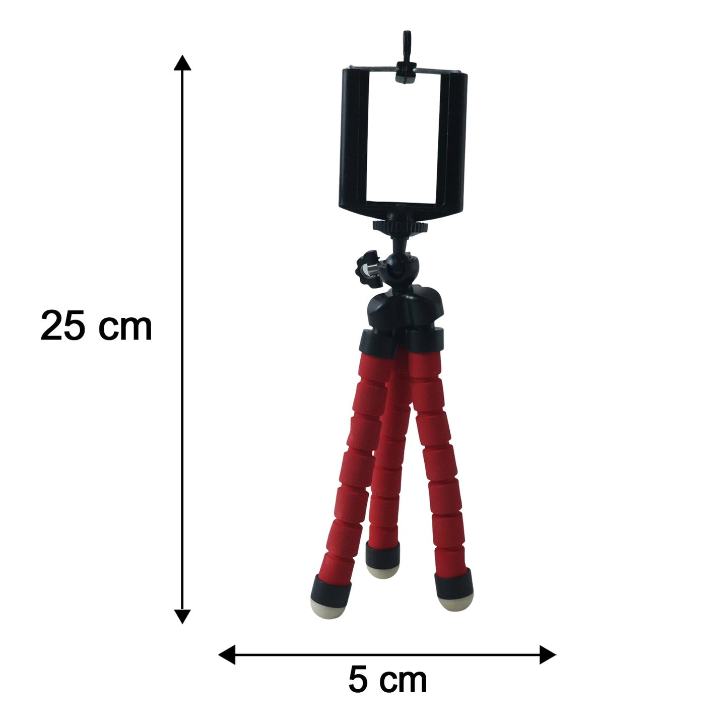 Mini Flexible Tripod Stand for Mobile Phone with Clip Holder Octopus Legs (1 Pc)