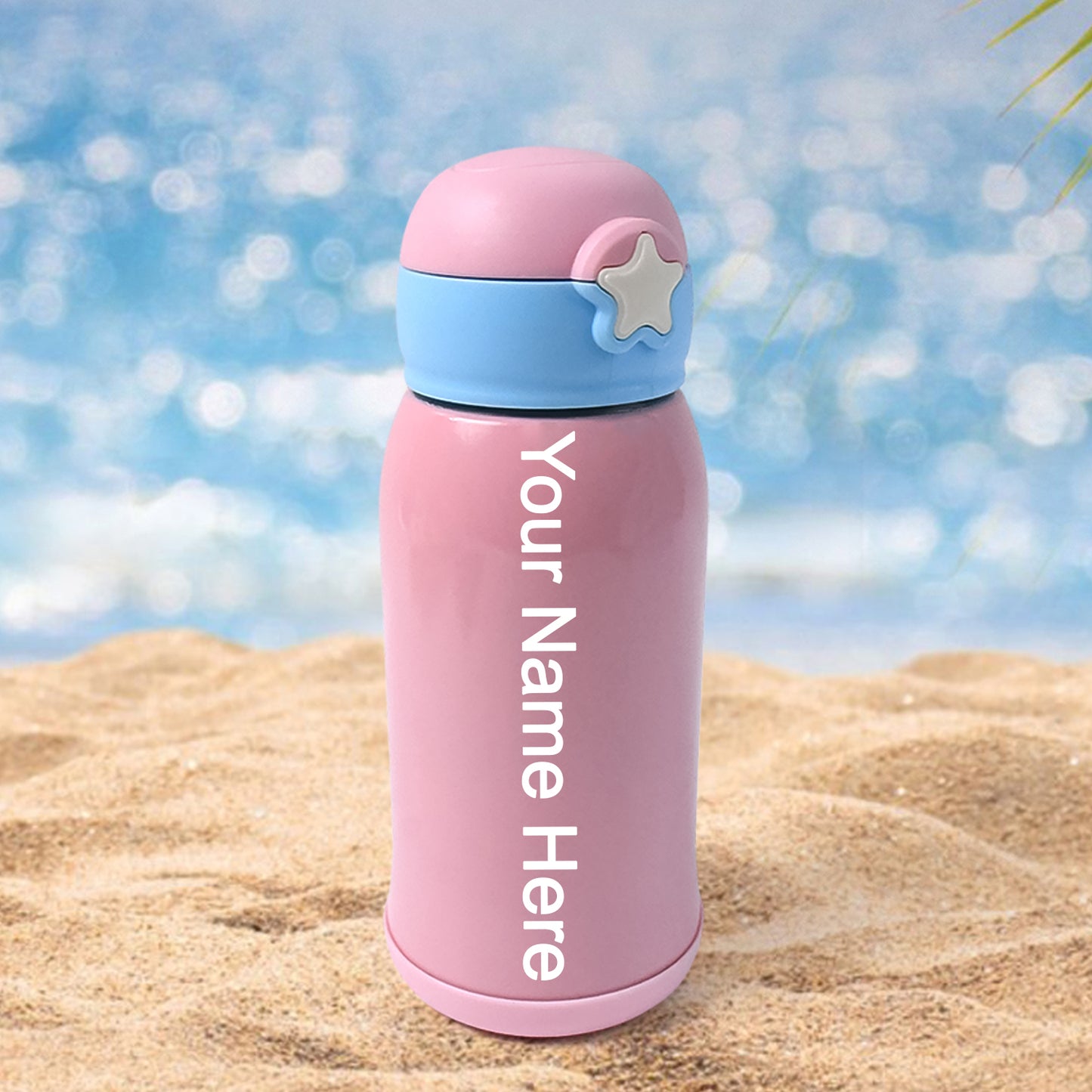 Customize Thermos steel Double Wall Vacuum Bottle With Cover & Strap 600ml Approx
