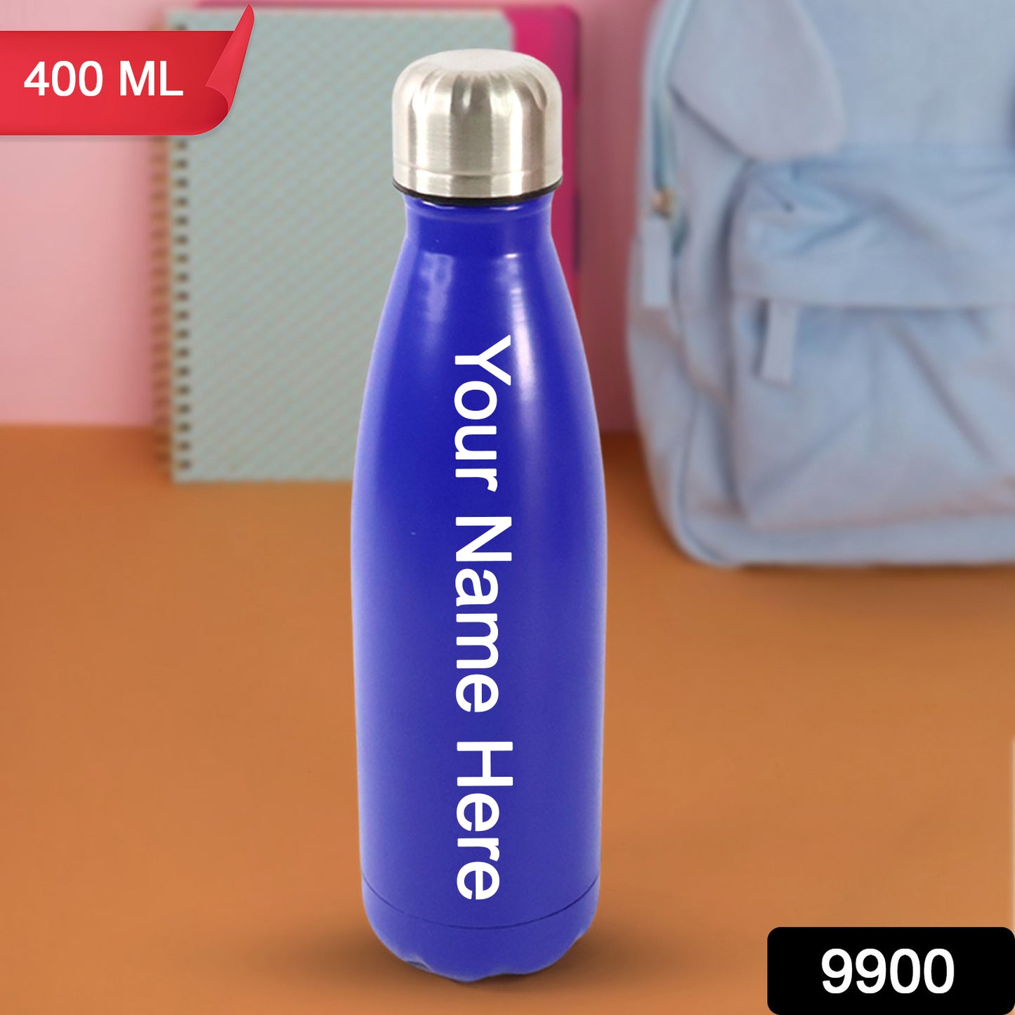 Customize Stainless Steel Single Wall Water Bottle 400ml approx
