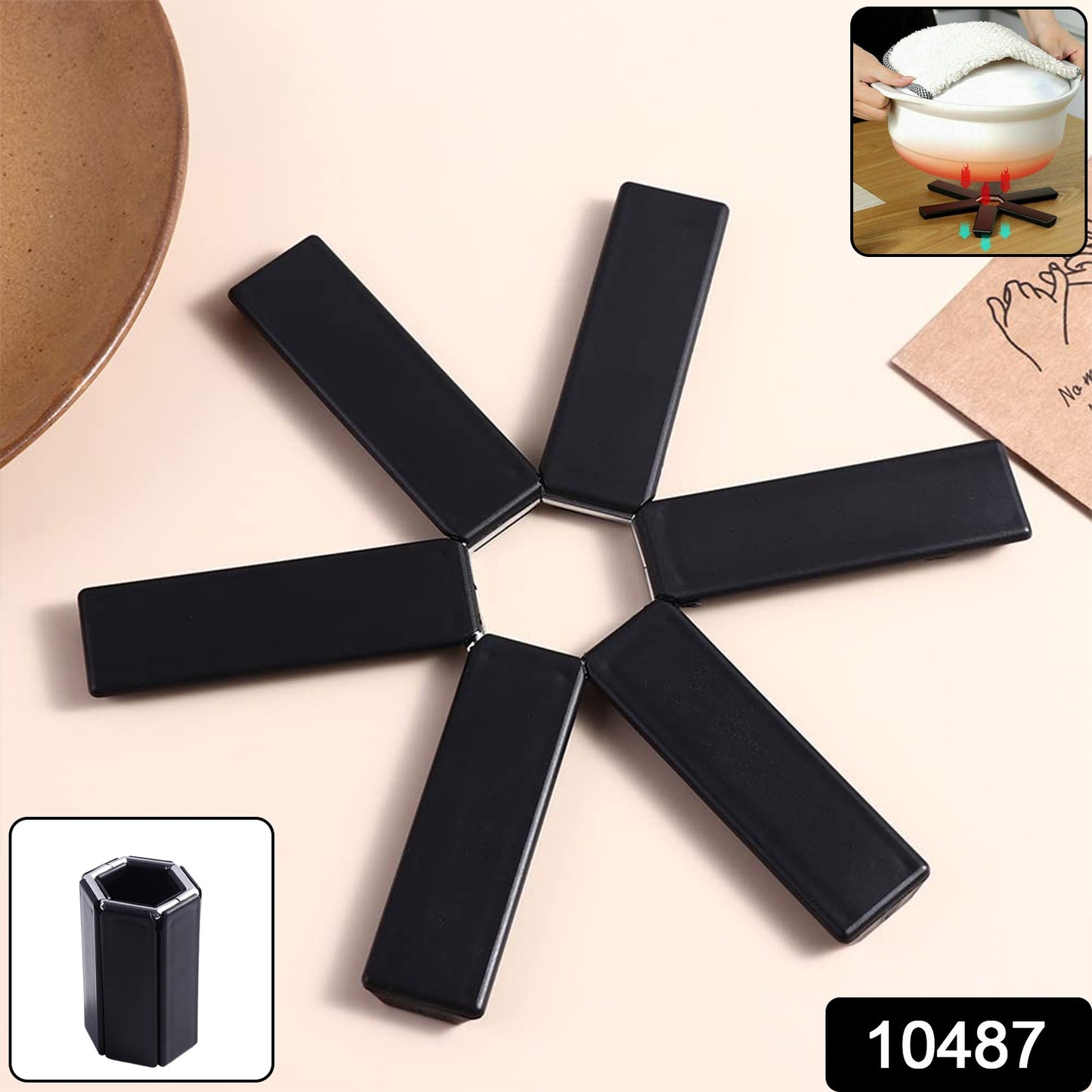 Folding Insulated Pad for Hot Pots - Foldable Trivet Mats (1 Pc)