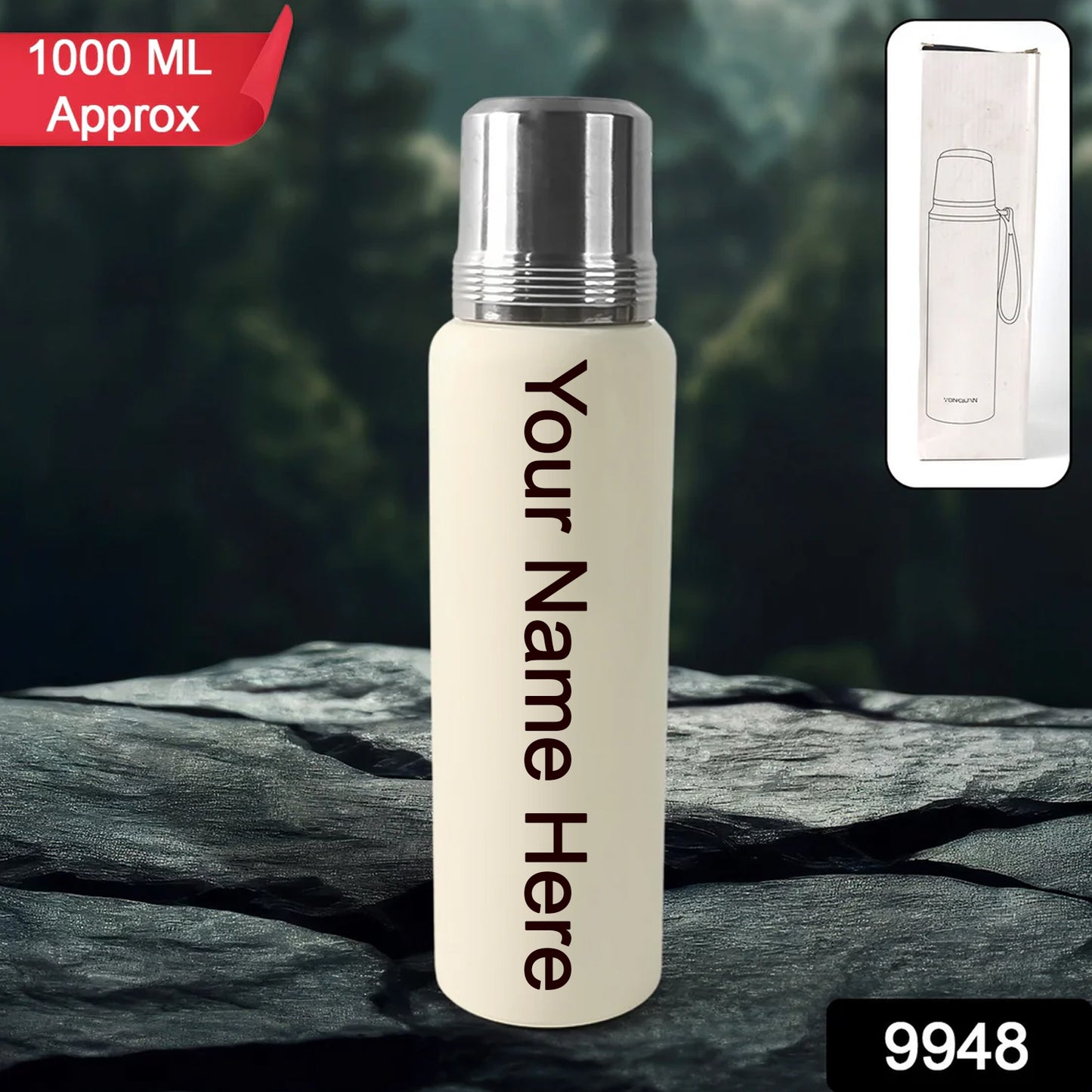 Customize Stainless Steel Double Wall Flask Water Bottle (1000ml)
