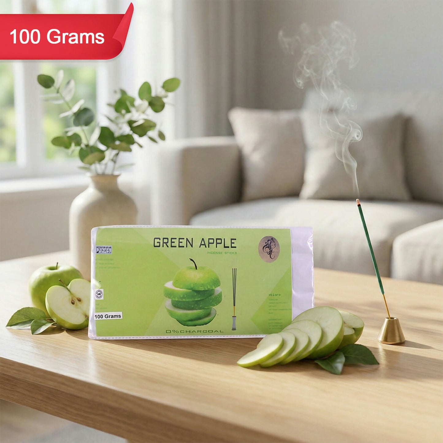 Green Apple Fragrance Dry Masala Stick Agarbatti Natural Incense Sticks for Pooja