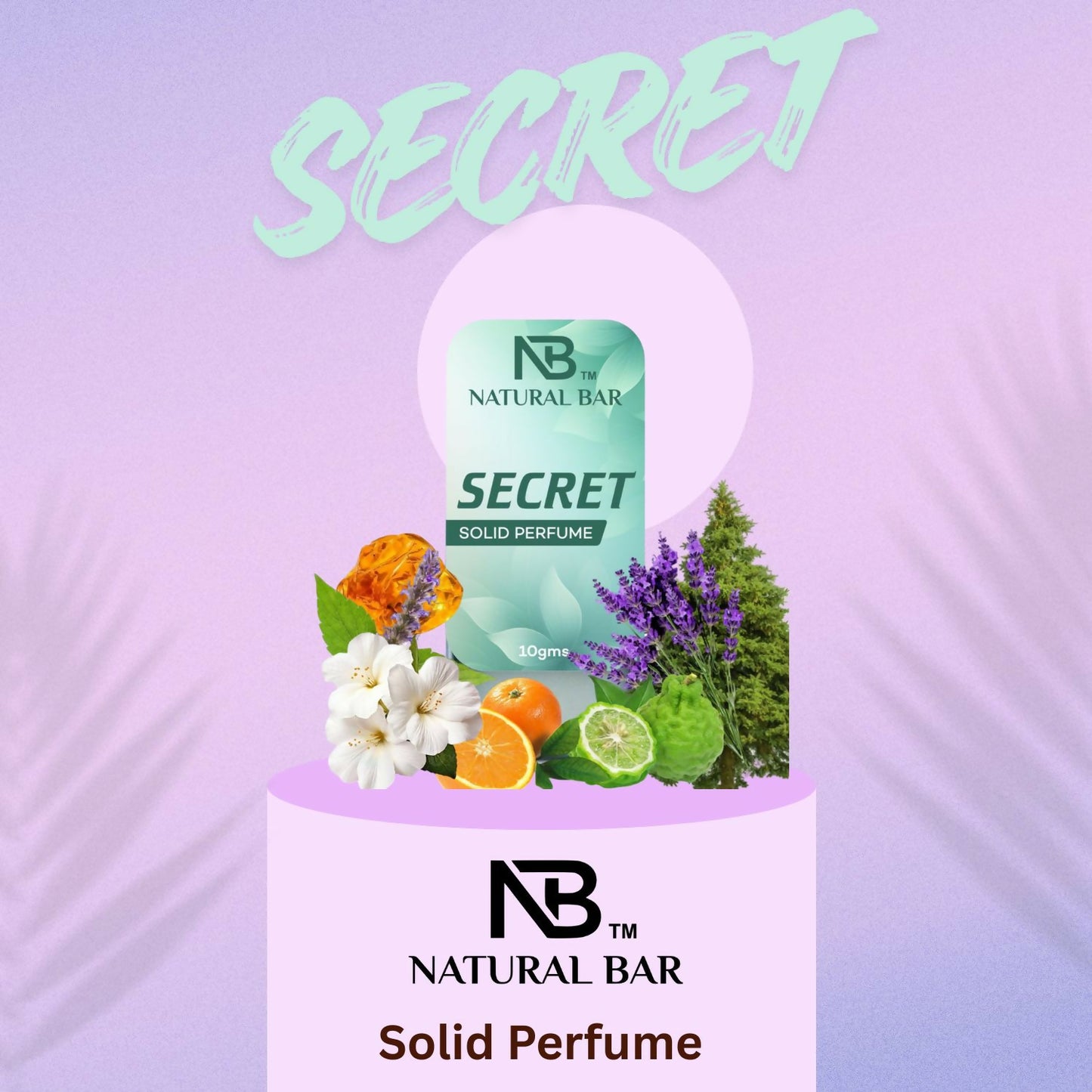 Natural Bar Secret Solid Perfume | Alcohol Free Cologne for Men & Women | Strong & Lasting Fragrance | Gifting Set for Him & Her