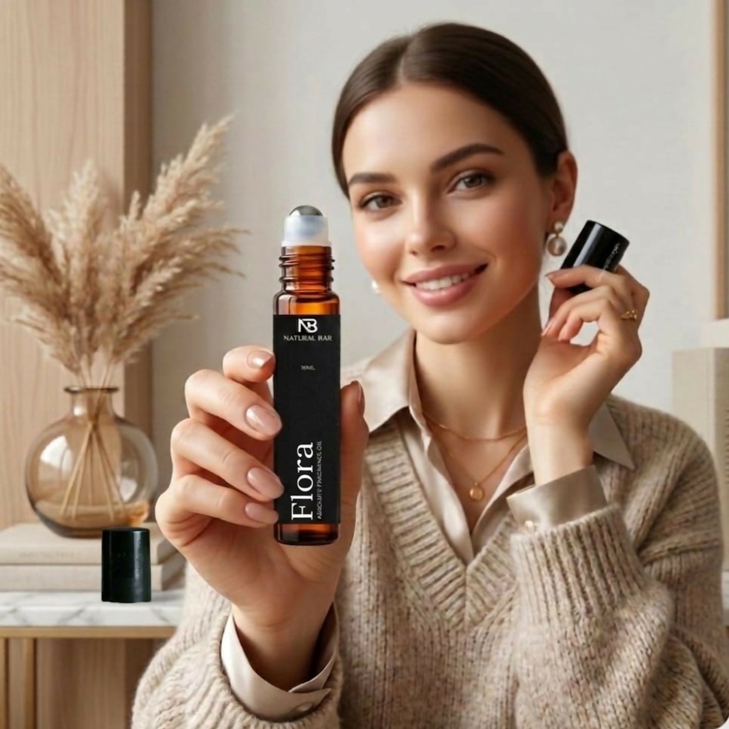 Rollerball applicator of Flora luxury attar perfume oil