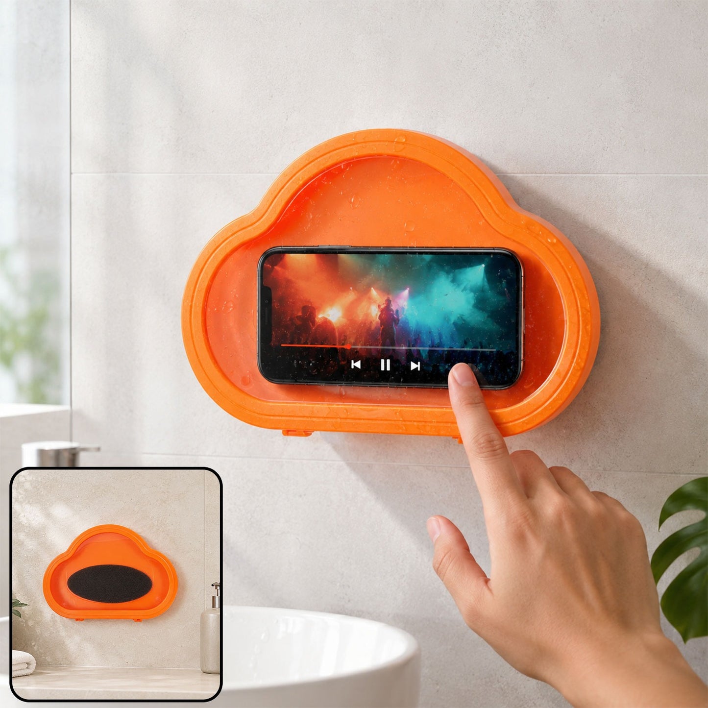 Waterproof Mobile Stand – 360° Rotating Shower Case | PHOBIA