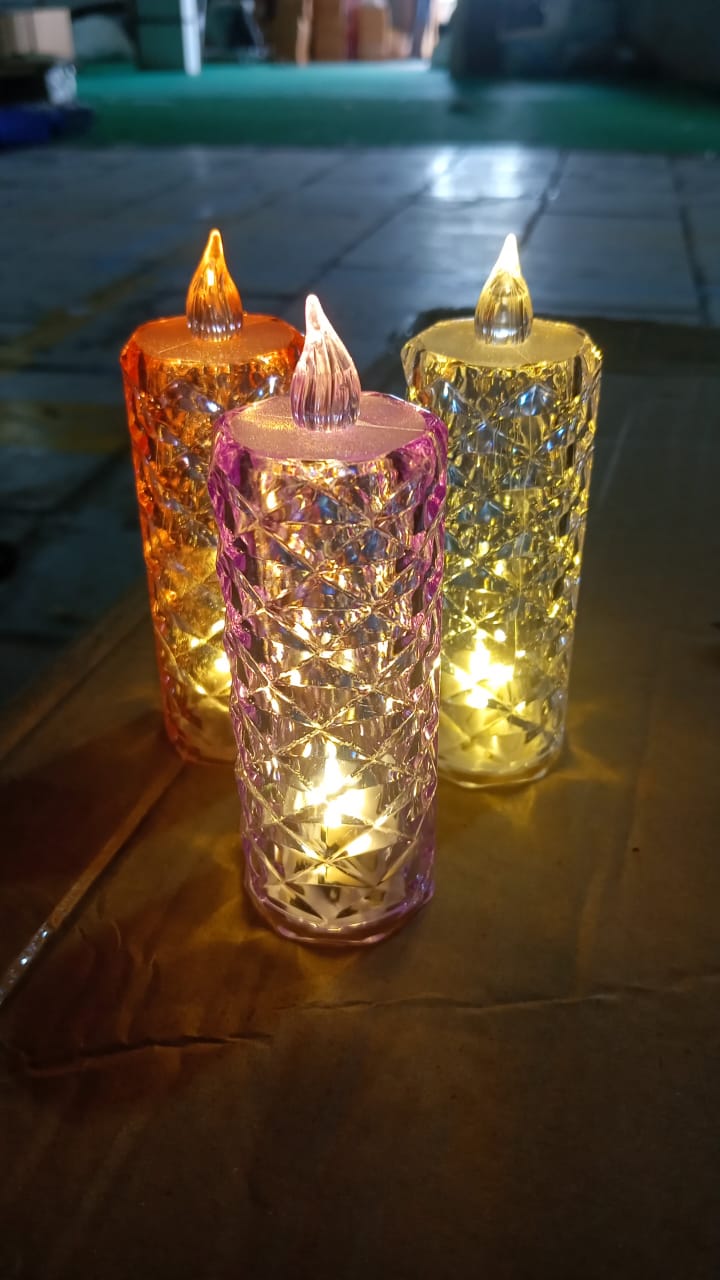 purple LED candle