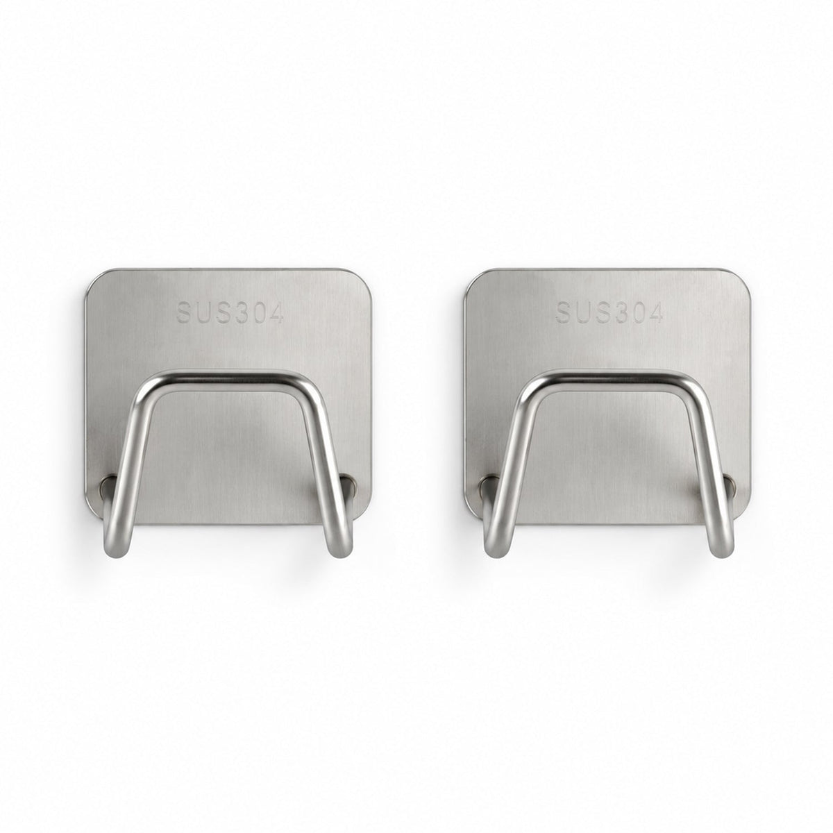 Self Adhesive Steel Sink Sponge Holder Hooks for Kitchen Scrubbers (2 Pc)