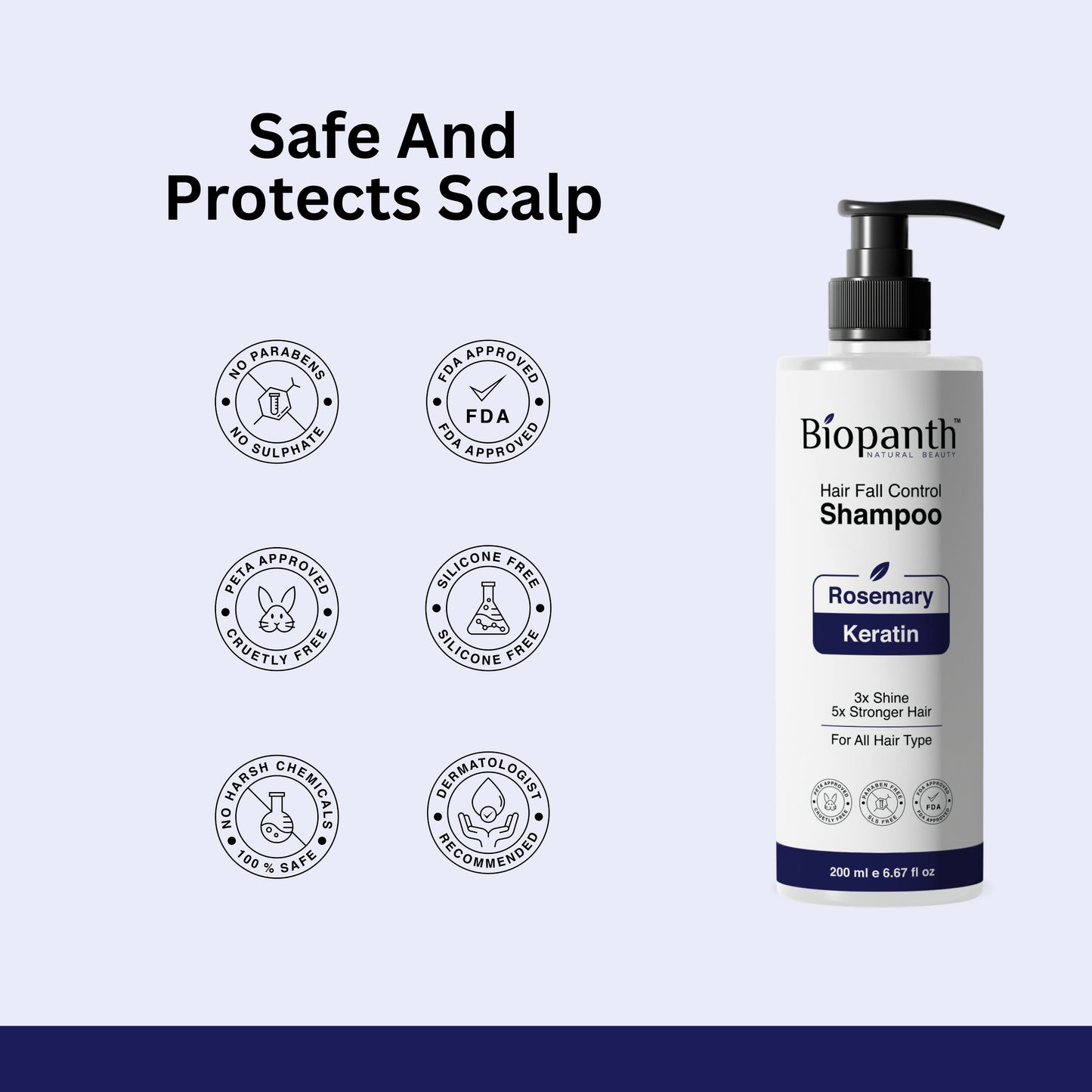 Shampoo with natural botanical oils for nourishing hair