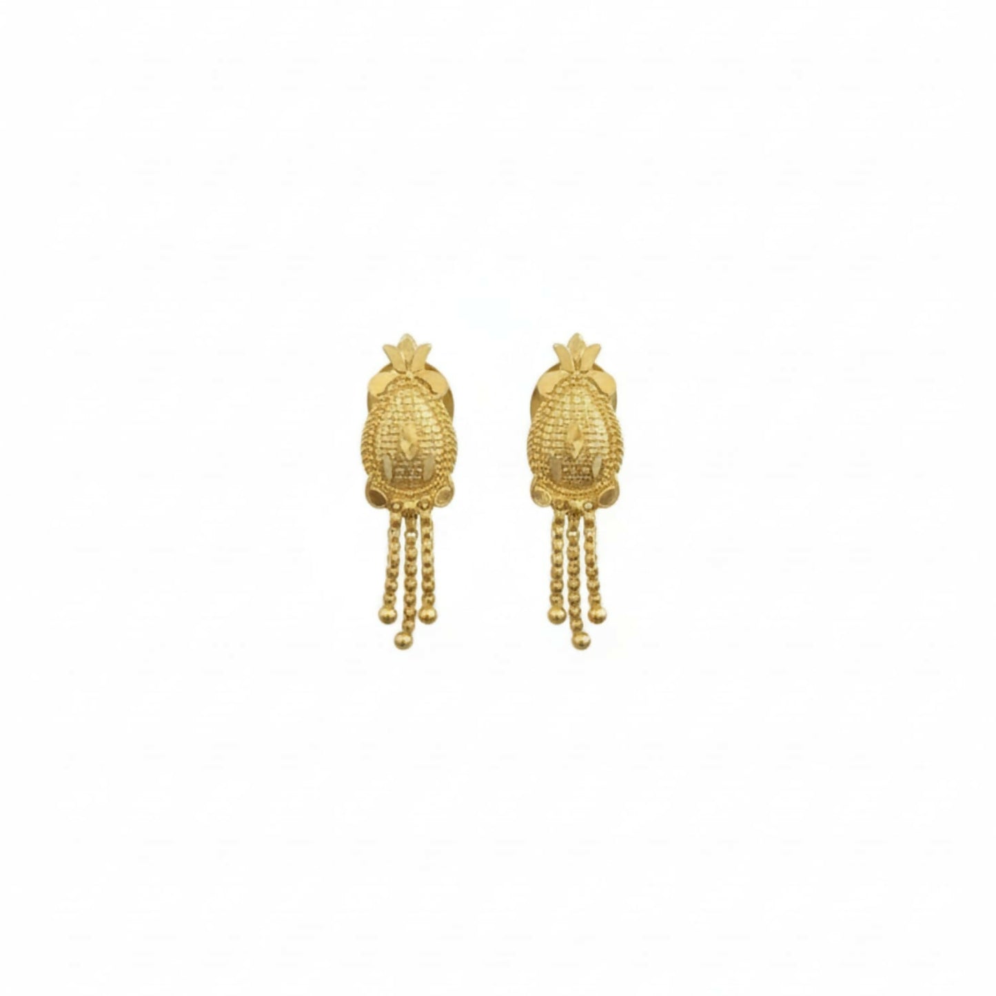 Nice 3 Line Golden Earrings for Women & Girls – Traditional Fancy Jewellery Gift