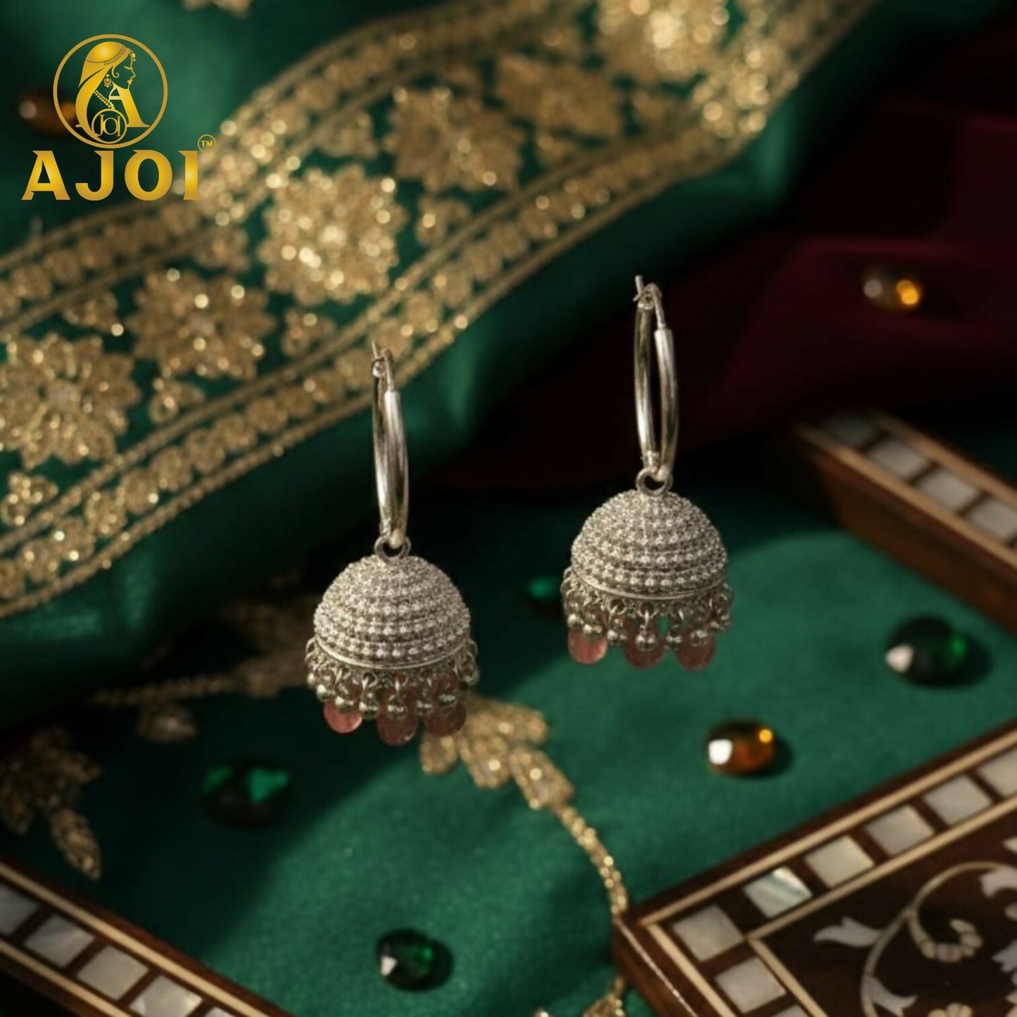 Vintage Silver with Ruby Drops