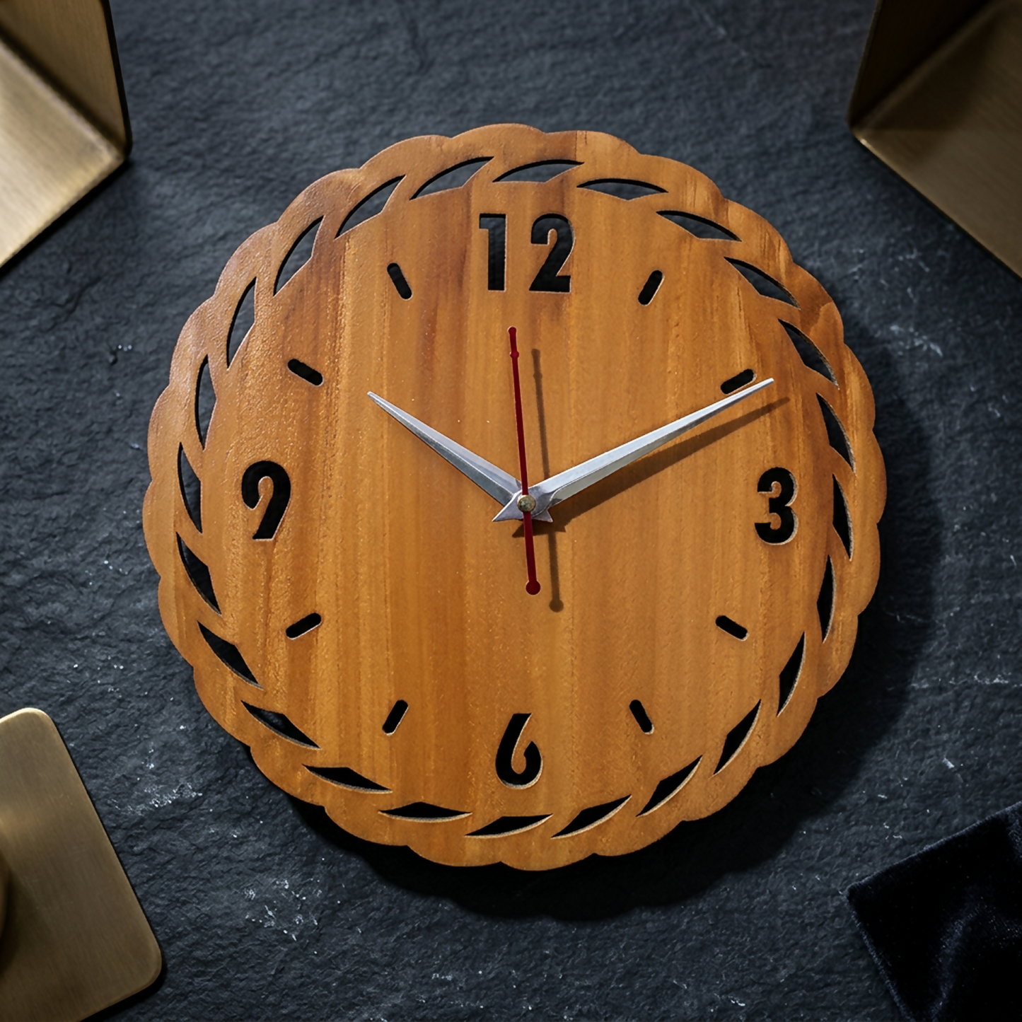 Modern Orbit clock in a bright Scandinavian living room