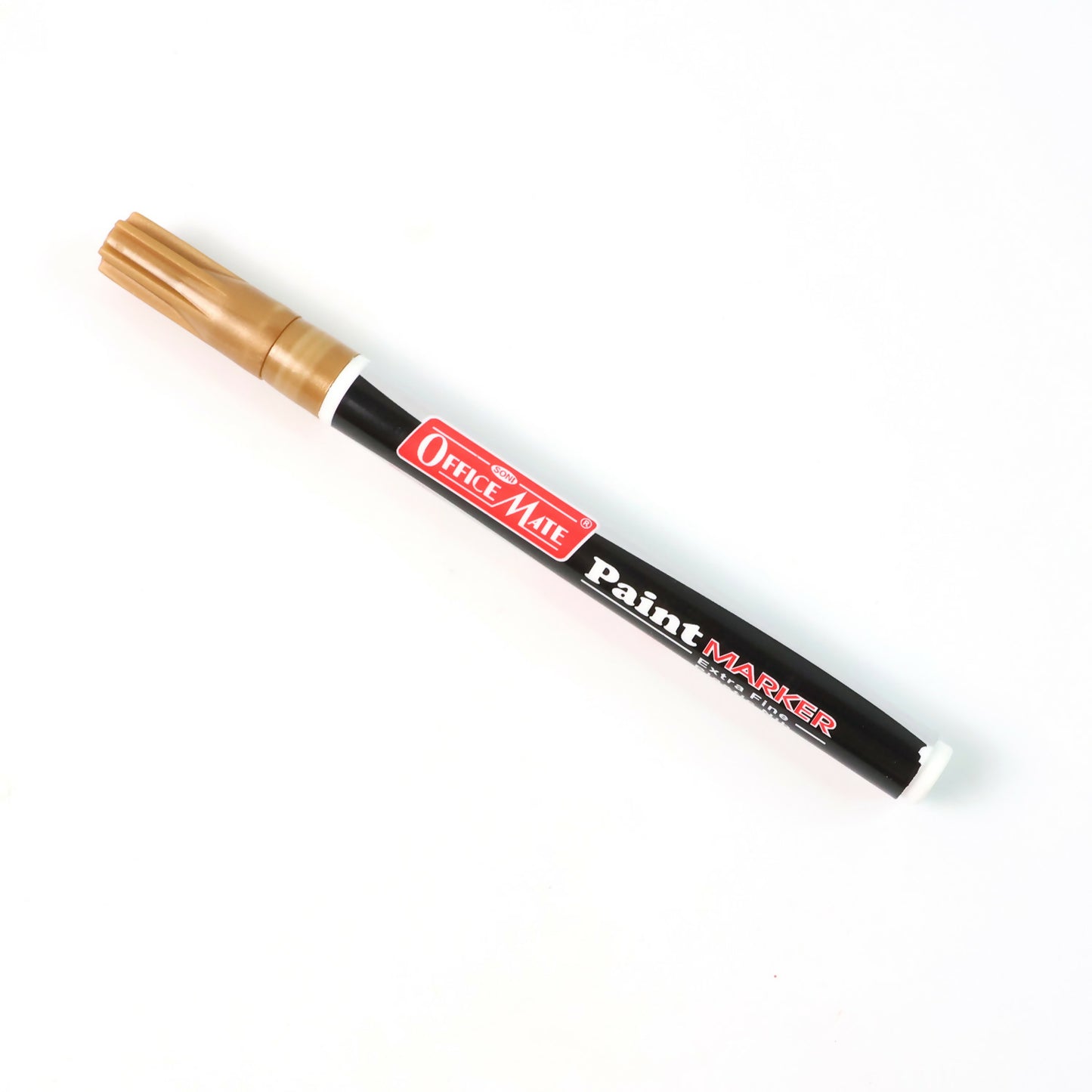 Office Mate Paint Marker – Extra Fine Plastic Nib (Gold, 1 Pc)