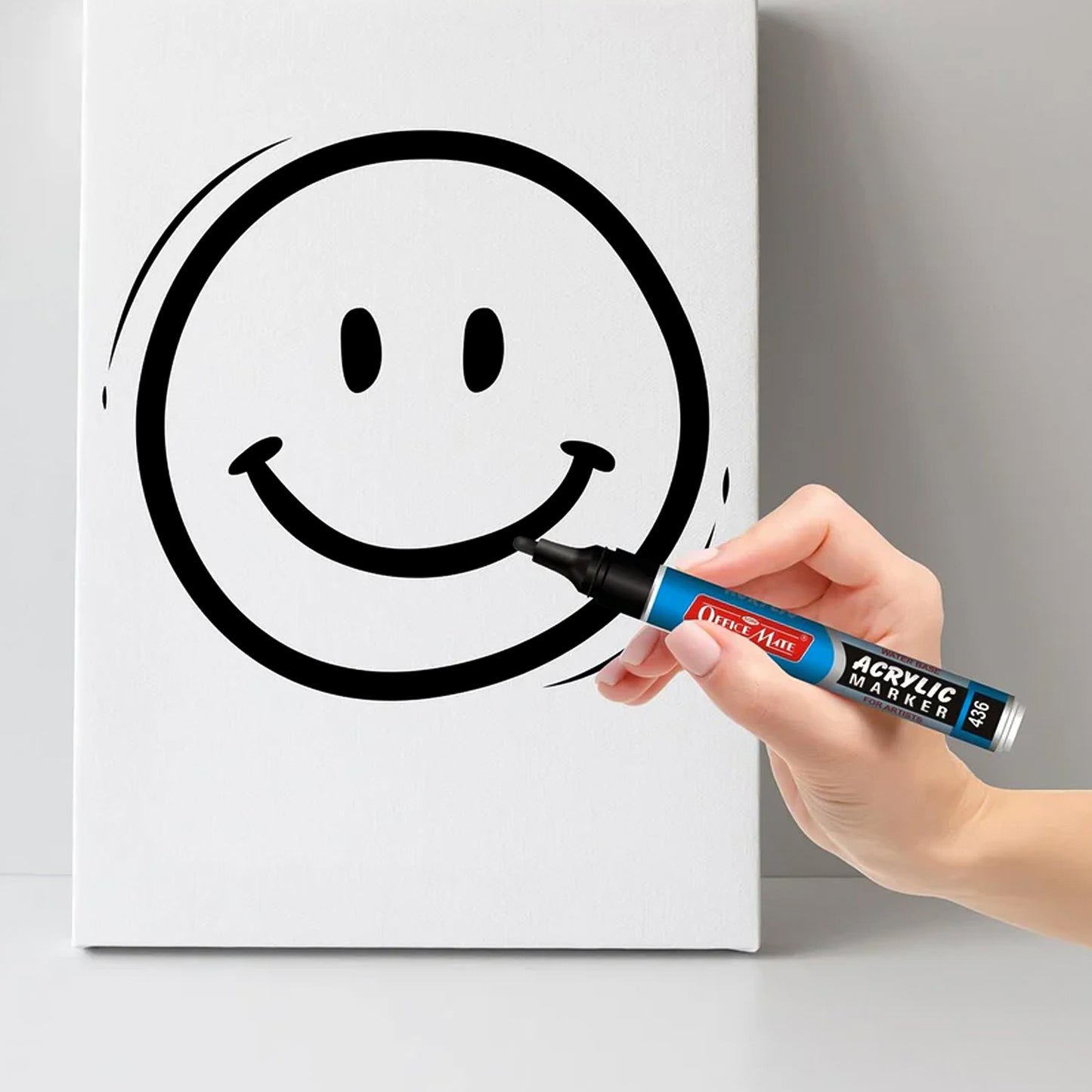 Officemate Acrylic Marker Pen Set – 5-Color Pack, Quick-Dry & Water-Based