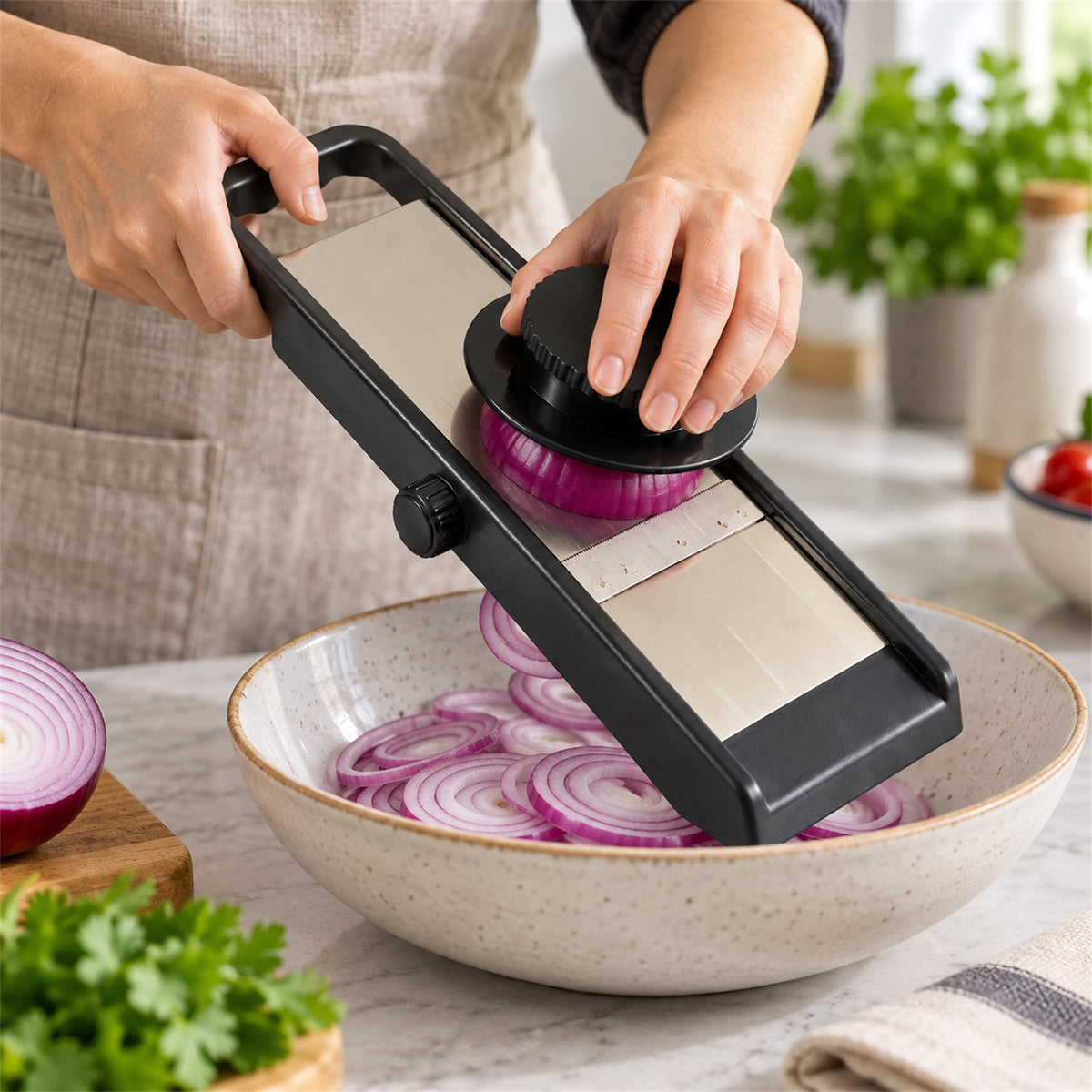 Adjustable Vegetable Slicer – Sharp Stainless Steel Blade for Precise Cuts