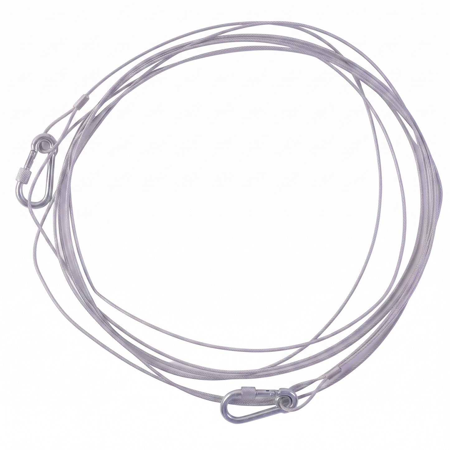 Cloth Drying Wire Rope 5 Meter Stainless Steel with Carabiner Hooks (1 Pc)