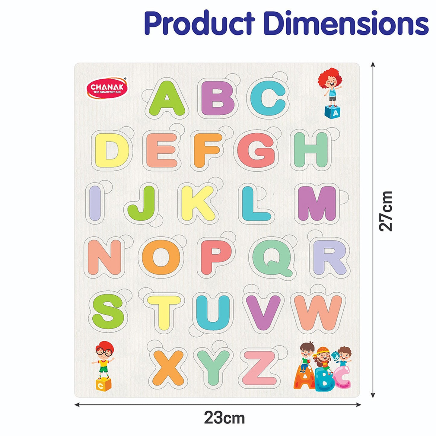 Aditi Wooden Alphabet Puzzle Board – Colorful A–Z Learning Toy for Kids