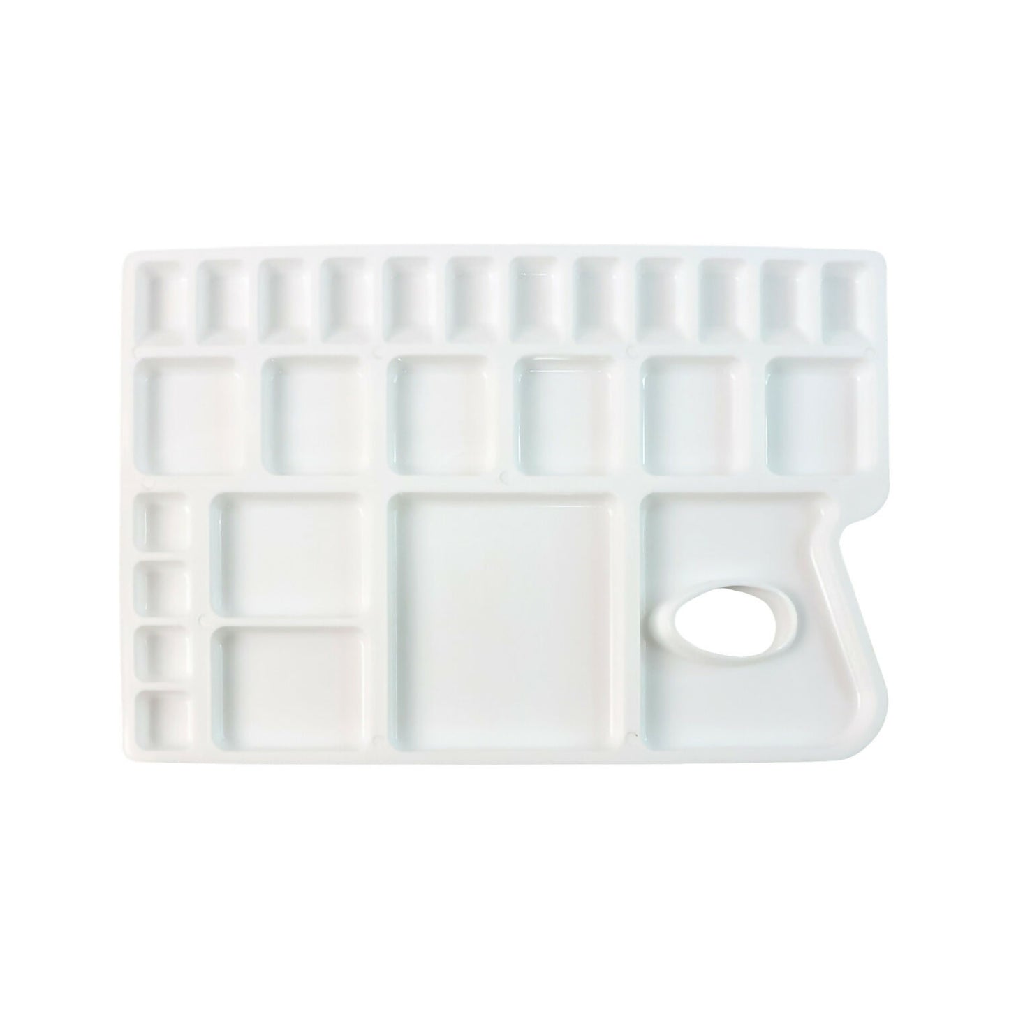 Khyati Colour Mixing Plate – Rectangle Big Artist Palette with Multiple Deep Wells