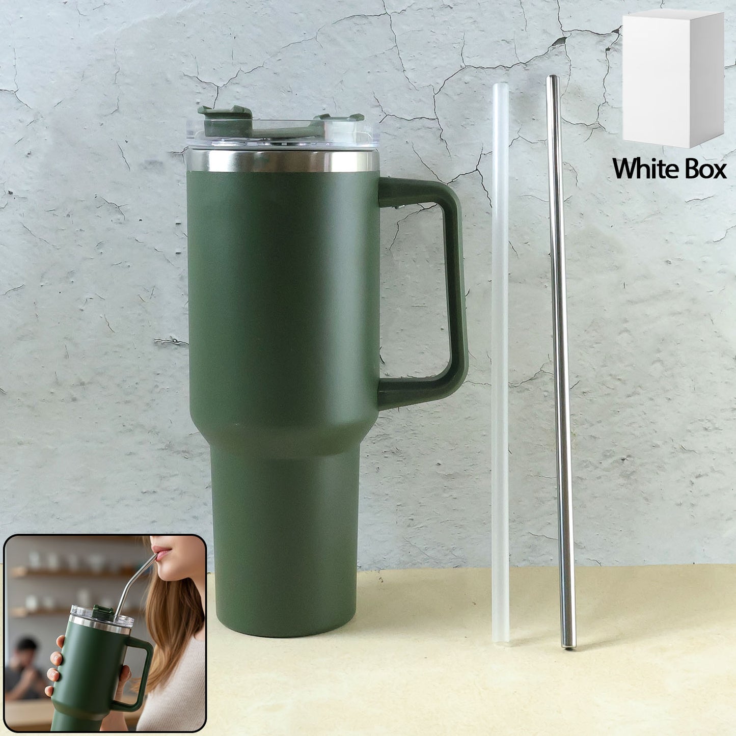 Extra Large Insulated Travel Mug, Tumbler (1200ML - 1 Pc / Mix Color)
