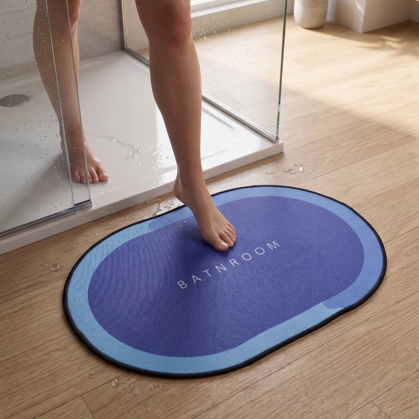 Anti-Slip Bathroom Floor Mat, Super Absorbent Quick-Dry Bath Mat (1 Pc)