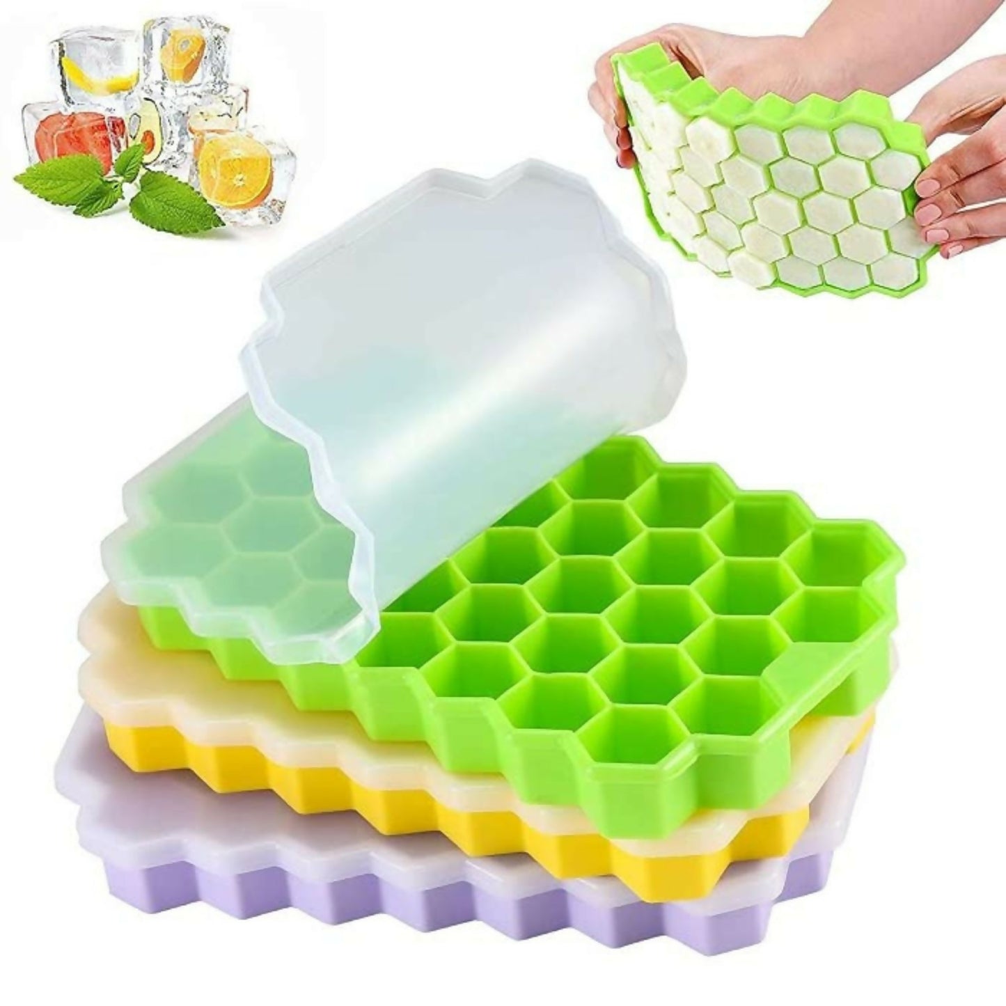 Honey Ice Tray with lid pack of 5
