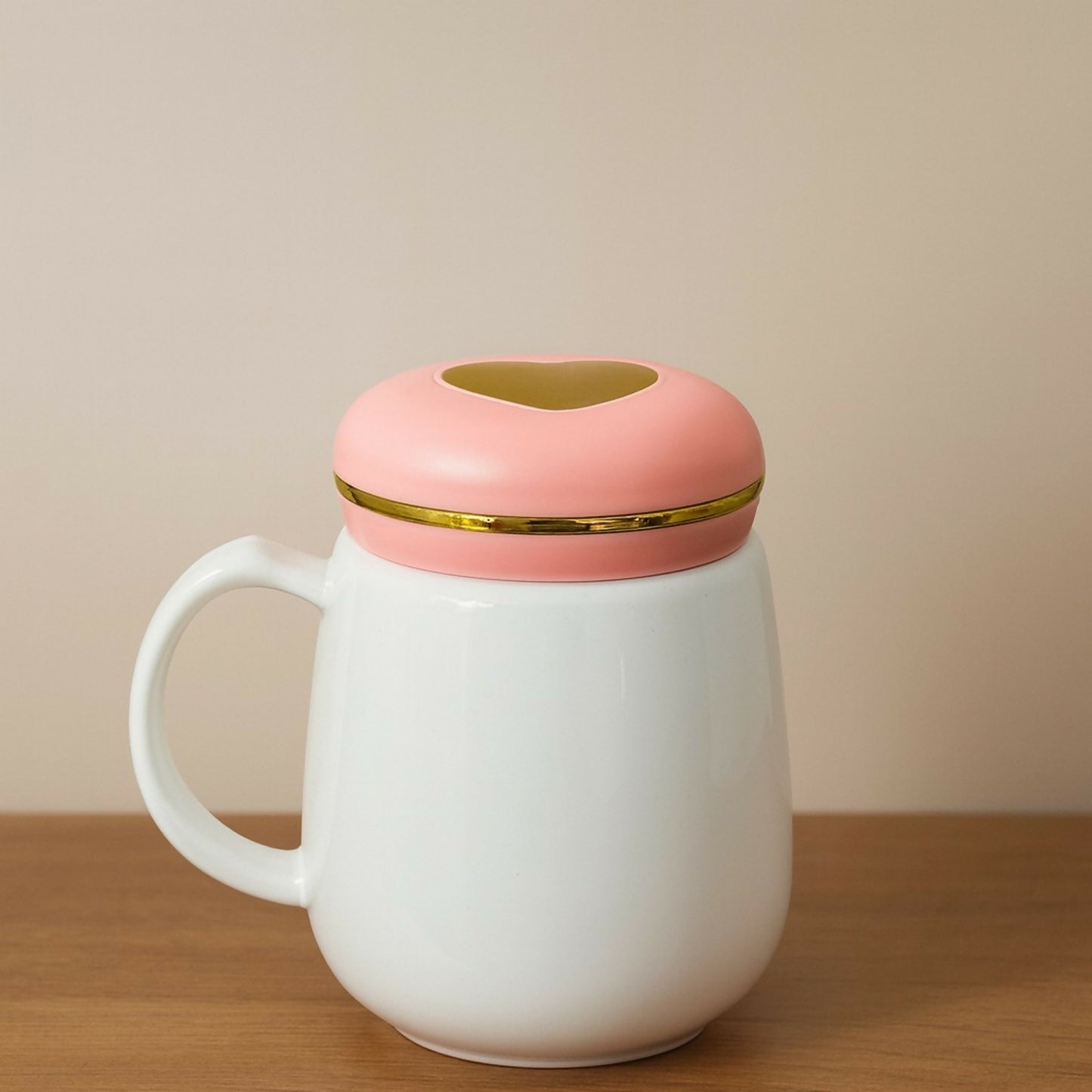 Unicorn Ceramic Mug with Pink Heart Lid | Cute Milk Coffee Mug for Girls (Design and colour may vary)