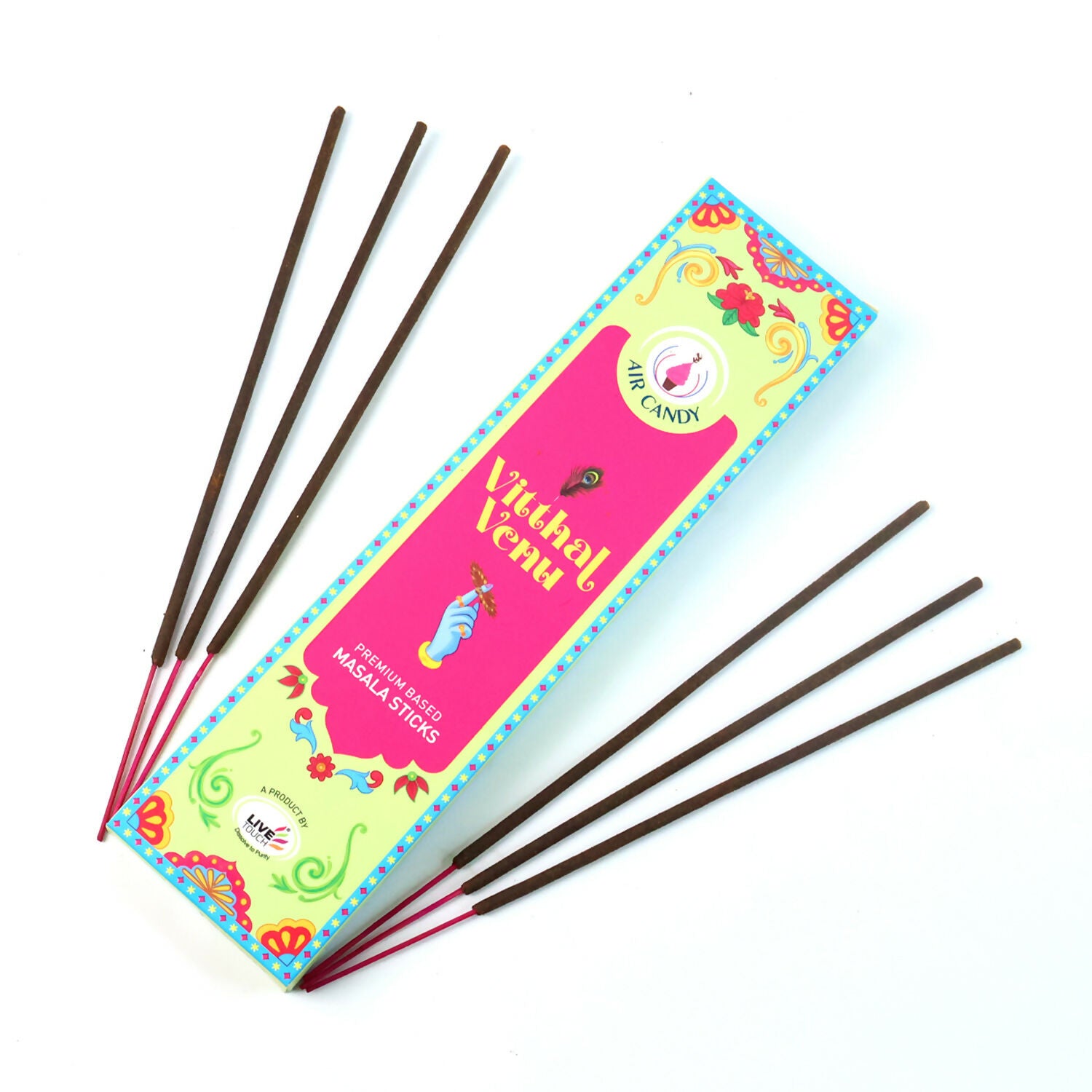 Air Candy Vitthal Venu Premium Masala Incense Sticks – Divine Fragrance for Prayer, Meditation & Peaceful Ambience (Pack of 10 Sticks)