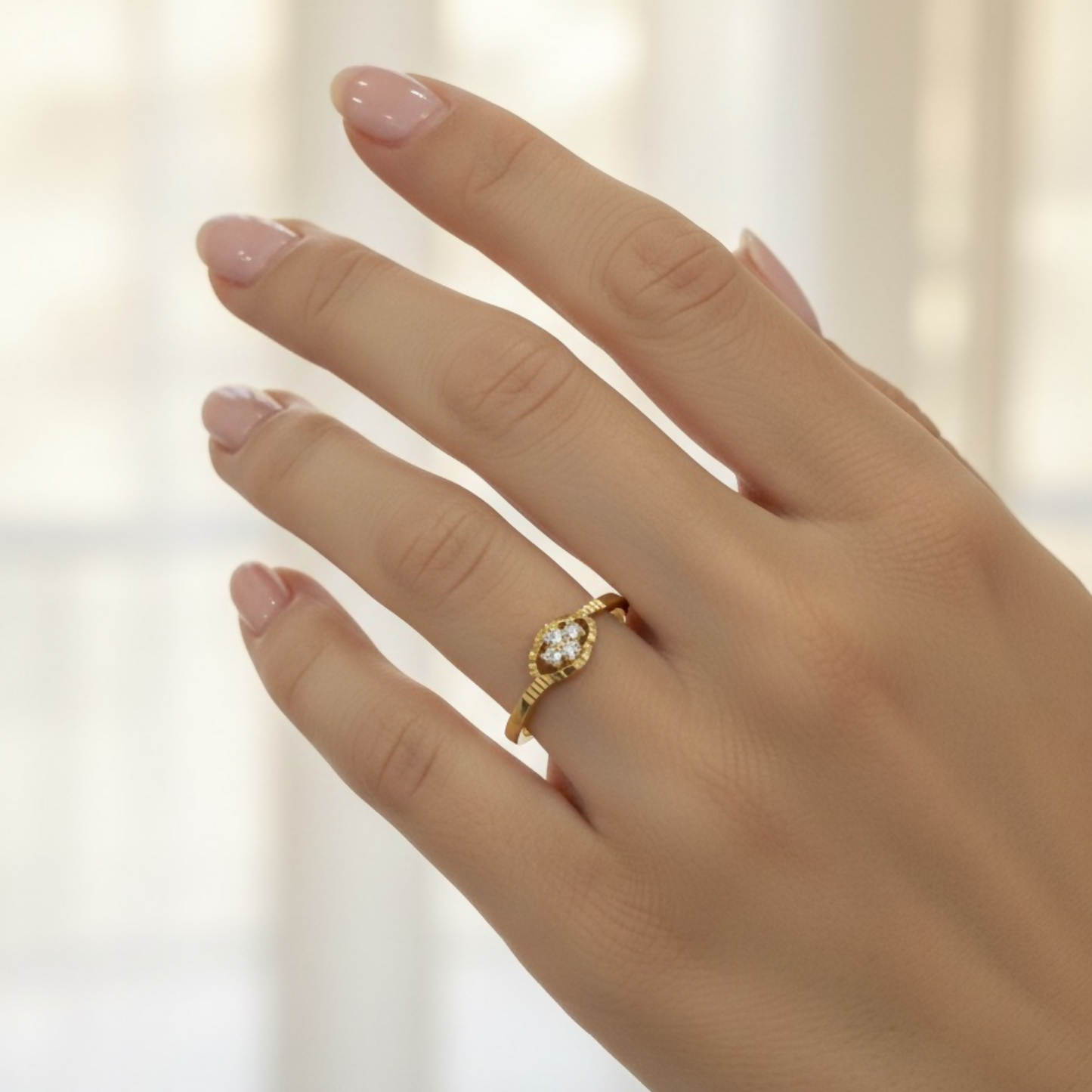 Premium Gold-Tone Designer Ring – Pack of 6 (Mix Collection)