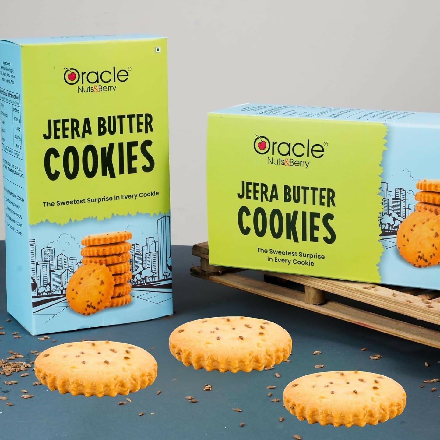 Oracle Jeera Butter Cookies – Crispy, Buttery Savoury Cookies | 200 gm