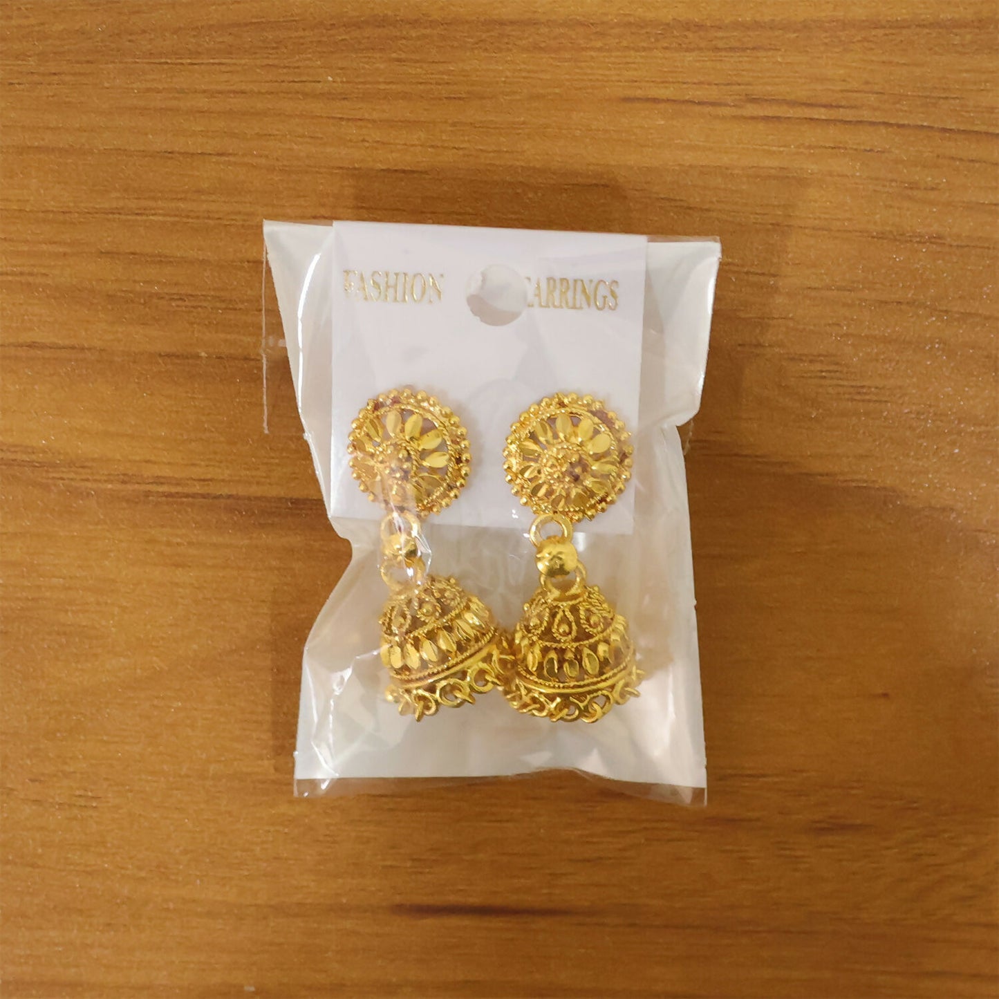 Beautiful Gold Plated Traditional Jhumka Earrings for Women Party Wear