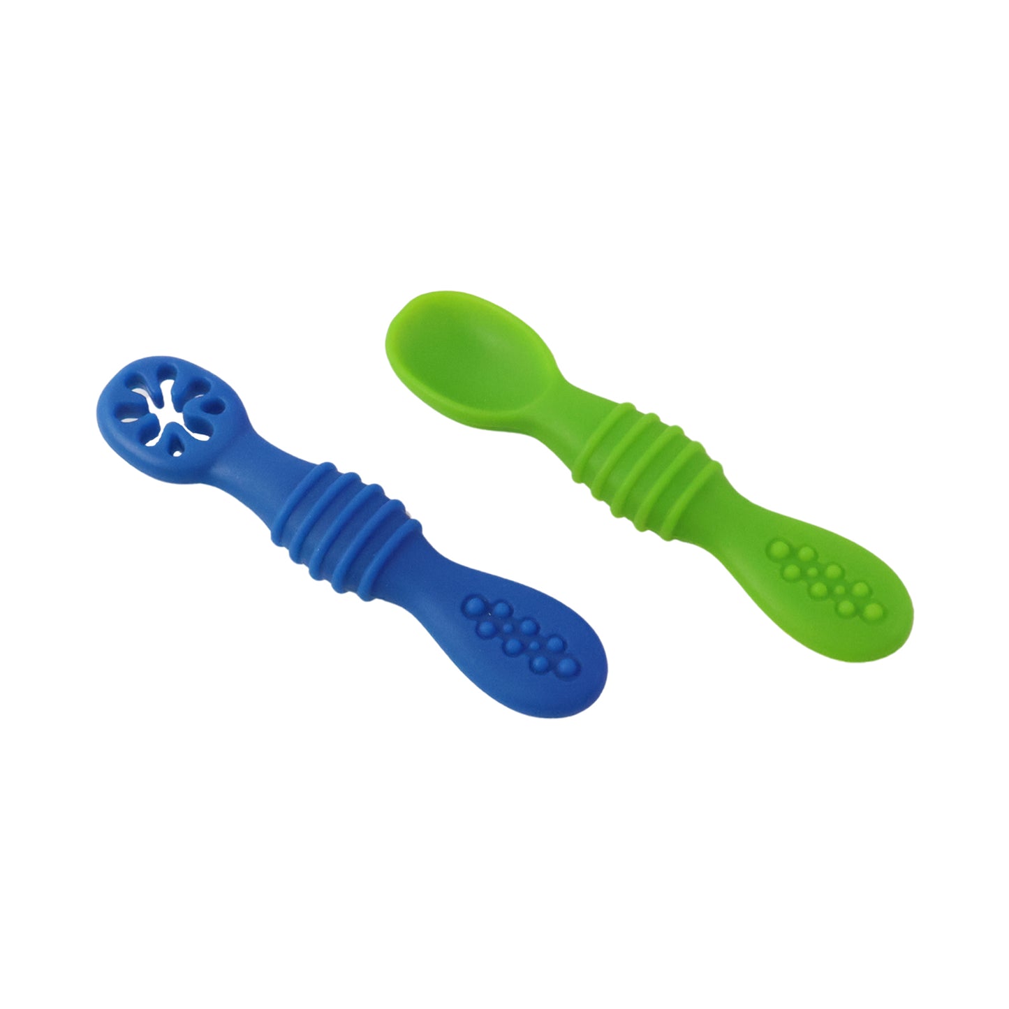 Silicone Baby Training Spoons (Set of 2) – Soft, Food-Grade, BPA-Free, for Infants 3+