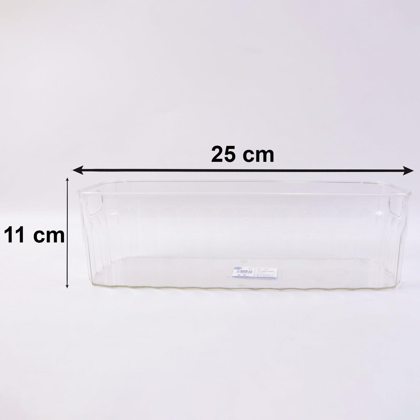 Lightweight, durable plastic storage basket for home and kitchen use.