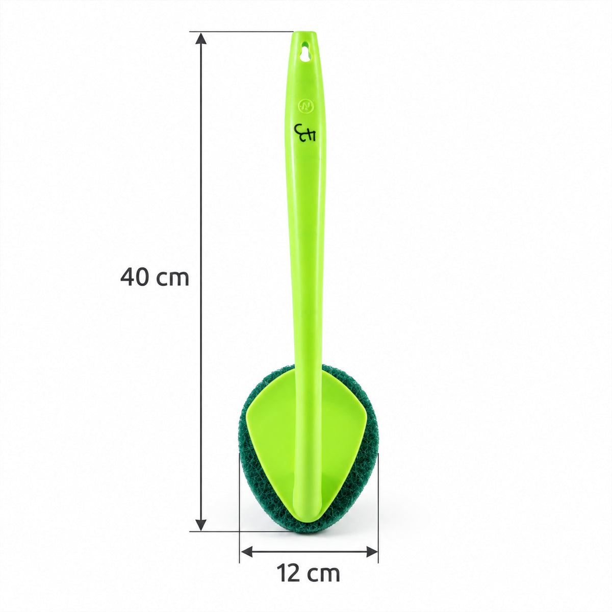 Features of scrubber hockey with long handle.