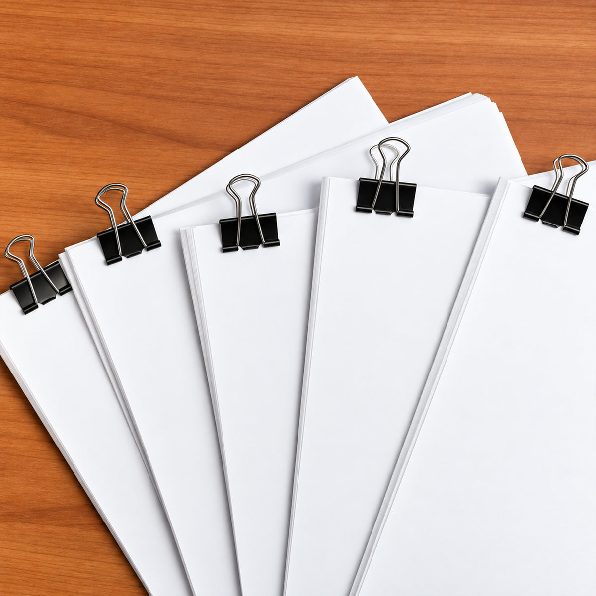 Metal Paper Holding Binder Clips for Office School and Home Organization (12 Pc, 19 MM)
