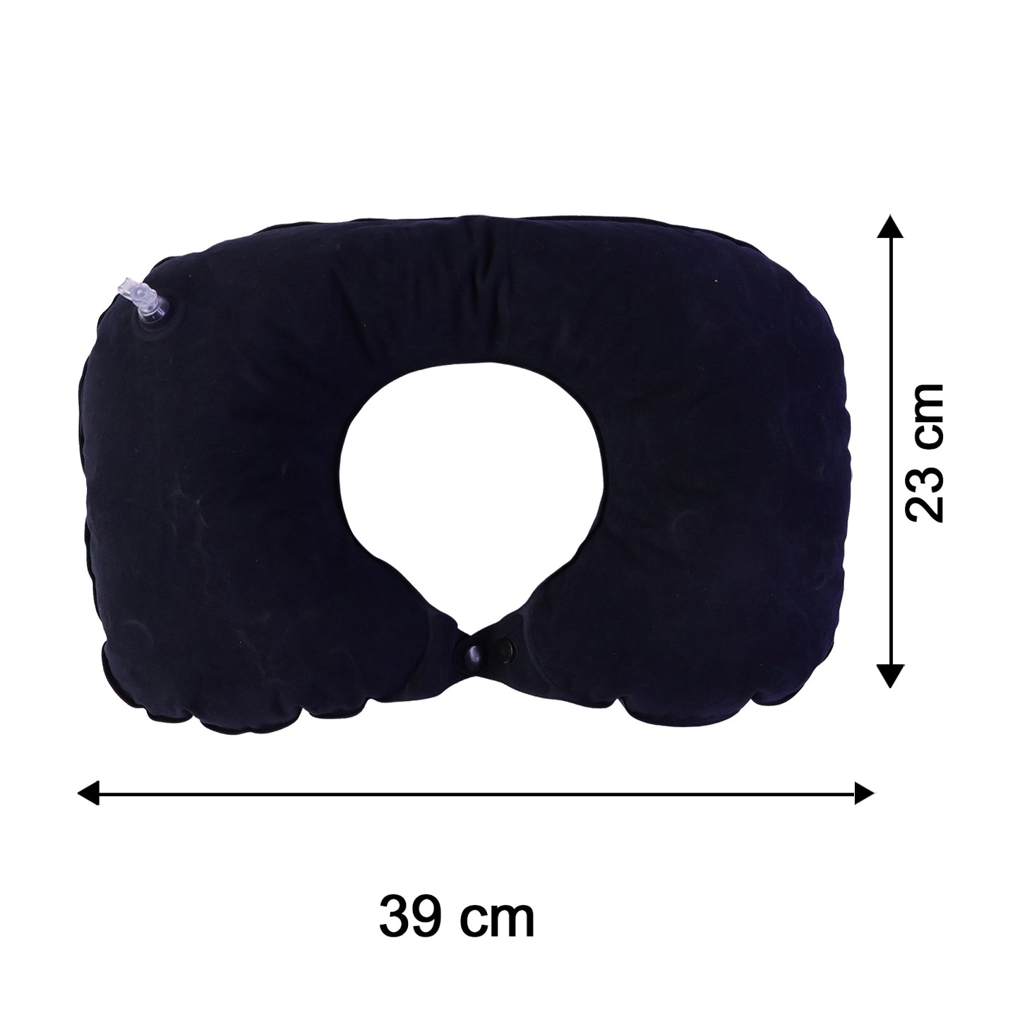 Travel pillow size diagram showing dimensions in centimeters