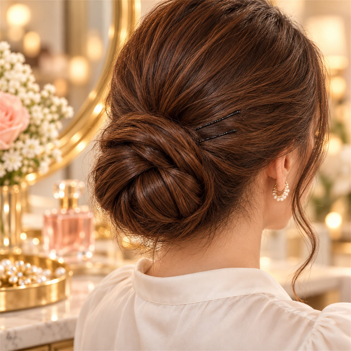 Metal Bobby Hair Pins with Wavy Grip and Rounded Tips for Everyday Styling (20 Pc)