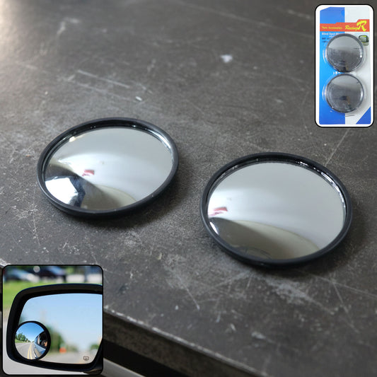 Universal Round Car Blind Spot Side Mirror (2 Pc Set)