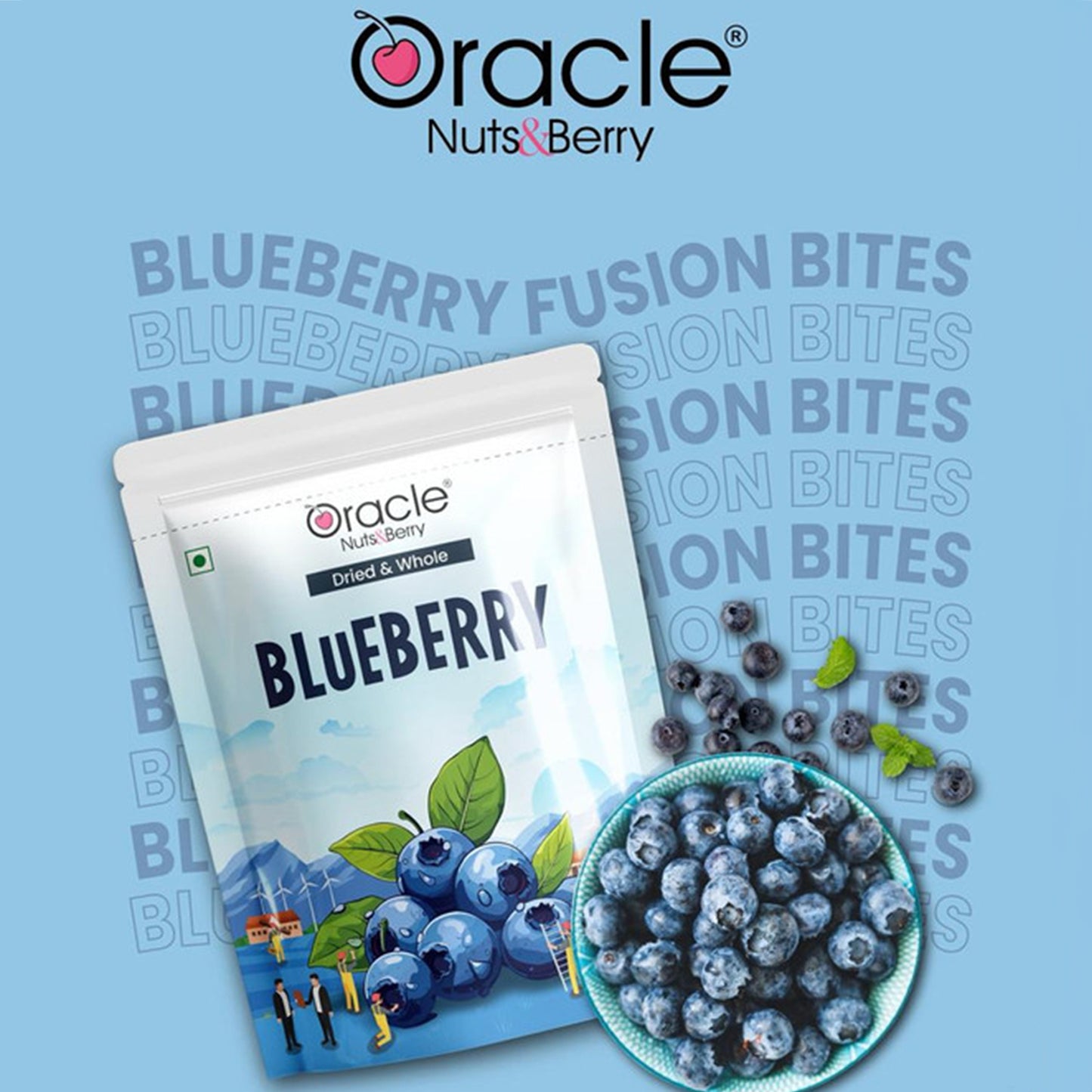 Close-up of dried blueberries with natural sweetness and antioxidants
