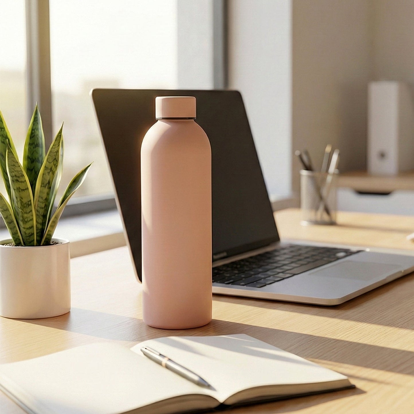 Customize Stainless Steel Double Wall Vacuum-Insulated Drink Water (Pink / 500 ML Approx)