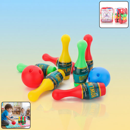 Aditi Kids Plastic Bowling Play Set with Pins & Balls – Indoor Fun Toy for Children