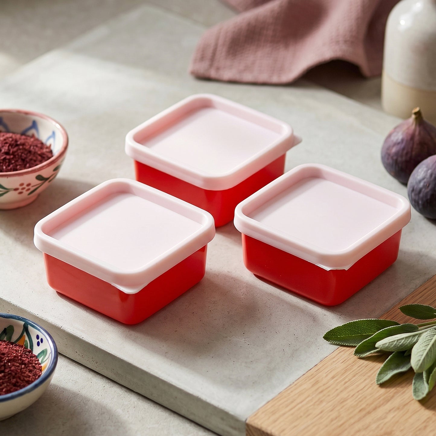 Plastic kitchen container set