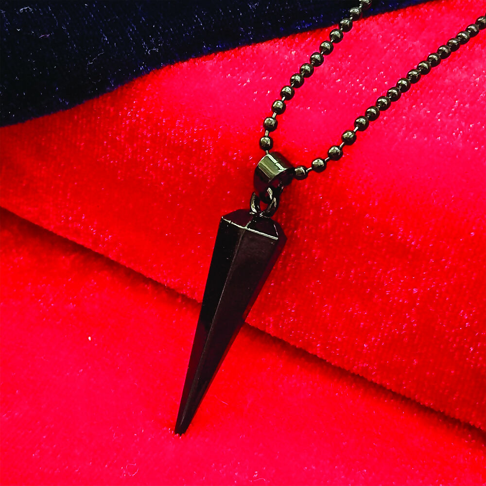 Black Bar Chain Pendent set For mens