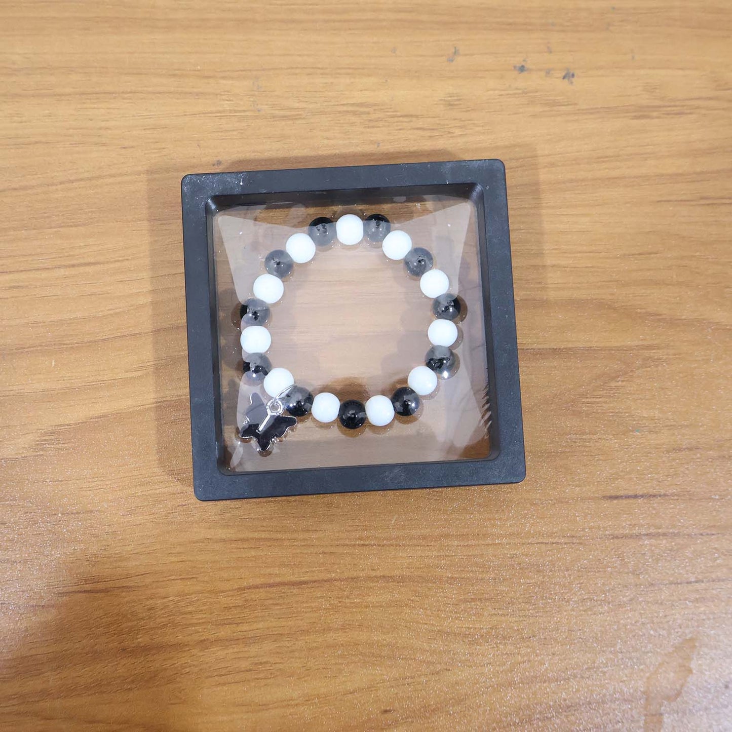 Elegant Black and White Fancy Bracelet (1 Pc)