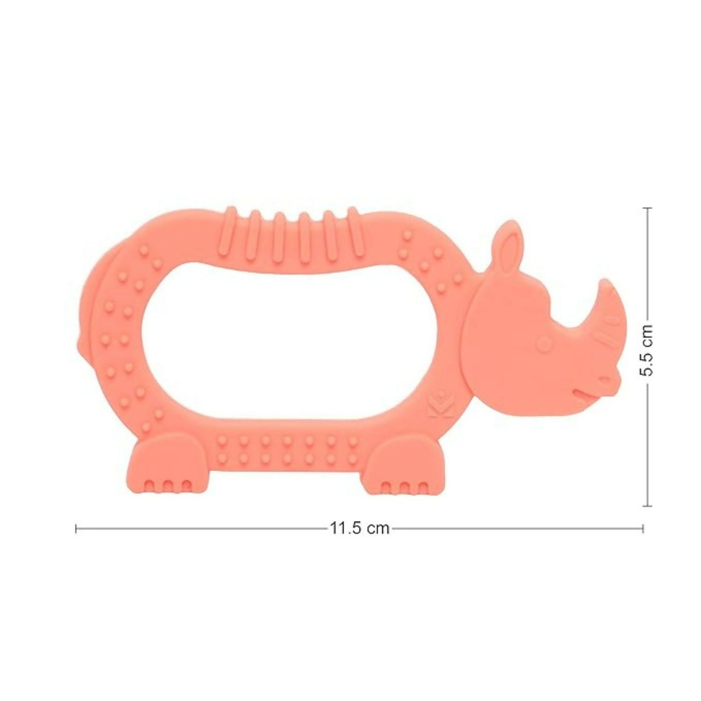 Rhino shaped silicone baby Teether