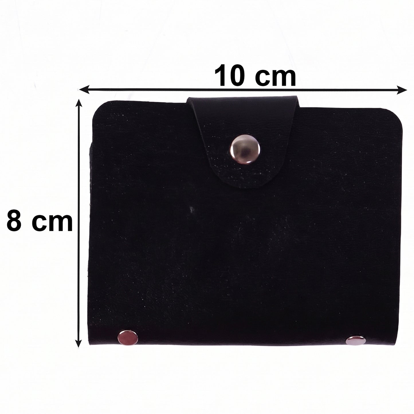 Multiple images showing features of the PU leather card wallet.