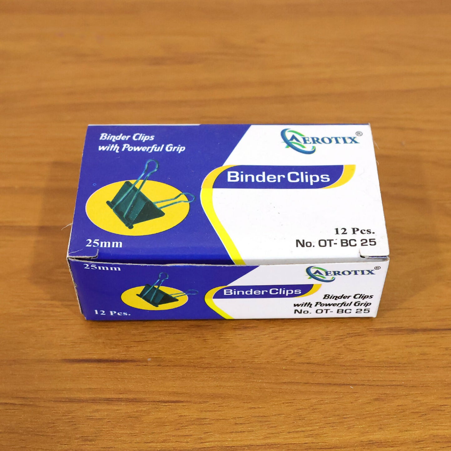 Heavy Duty Binder Clips for Office, School & Home Use Strong Grip Paper Clips Set (25mm/12pcs)