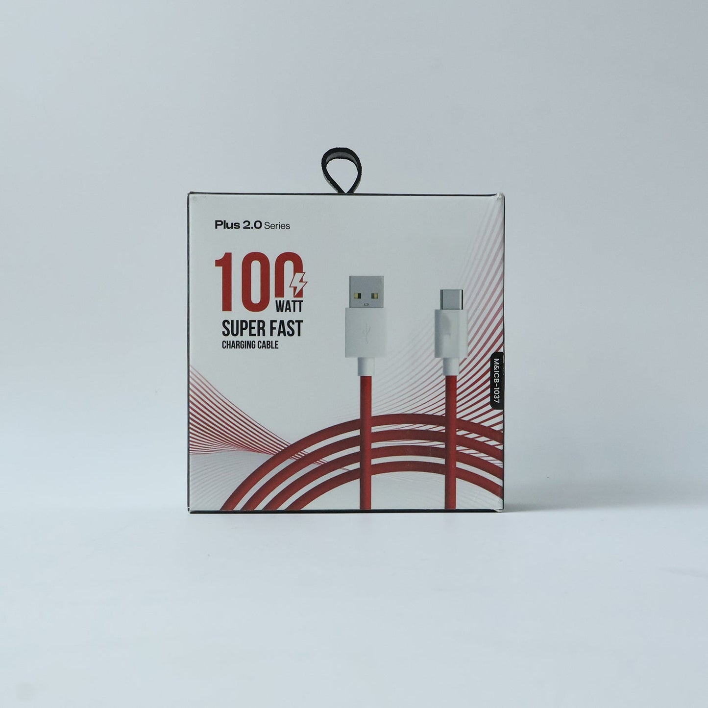Plus 2.0 Series 100W Type C cable connected to device for charging
