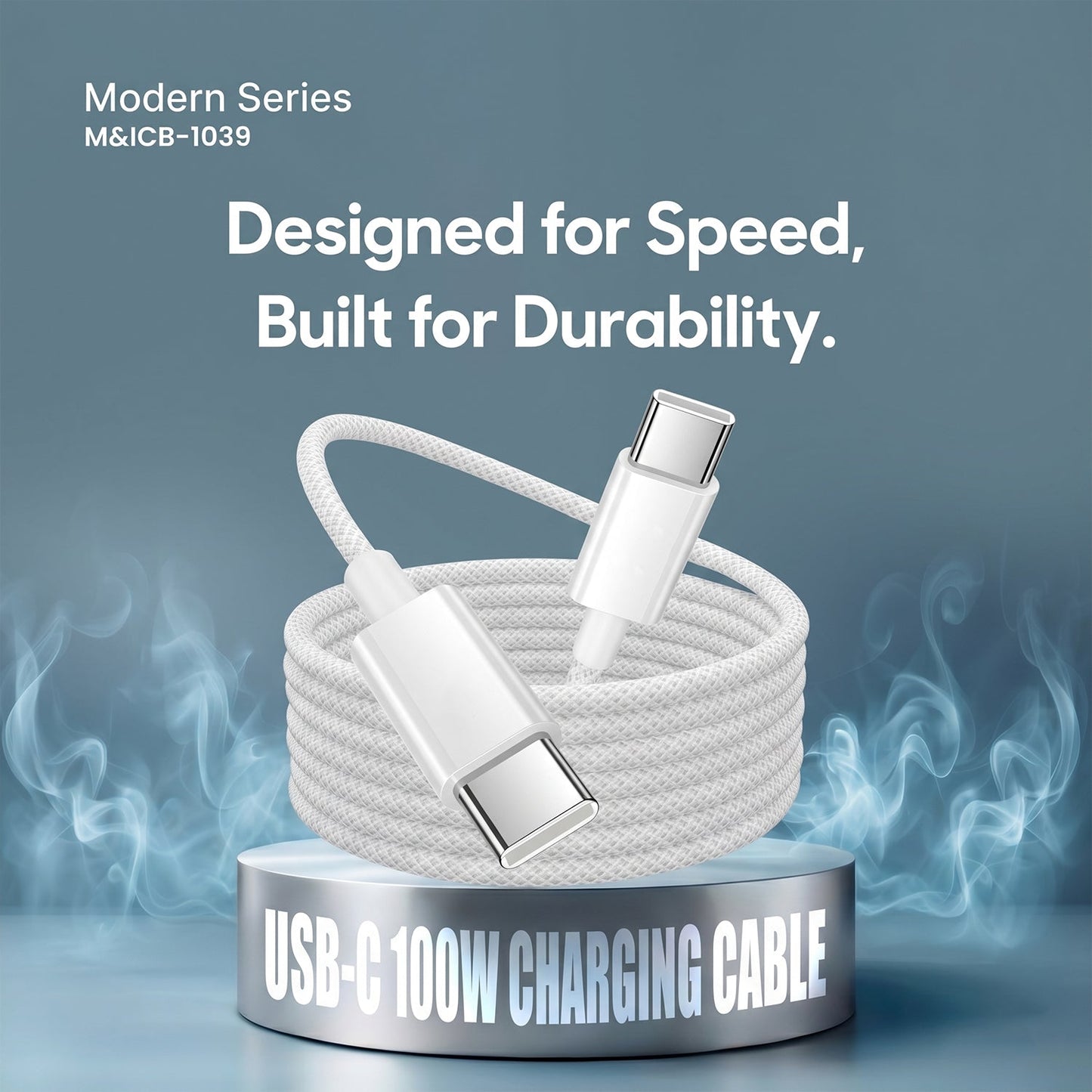 Modern Series 100W USB Type C Super Fast Charging Cable (1 Mtr)