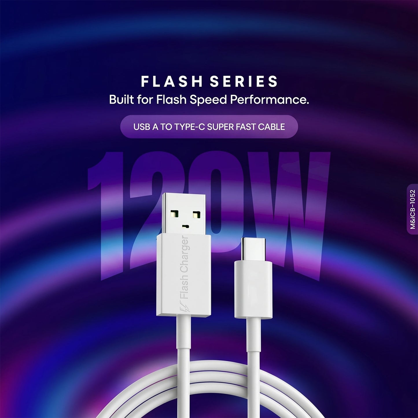Flash Series 120W USB to Type C Super Fast Charging Cable (1 Mtr)